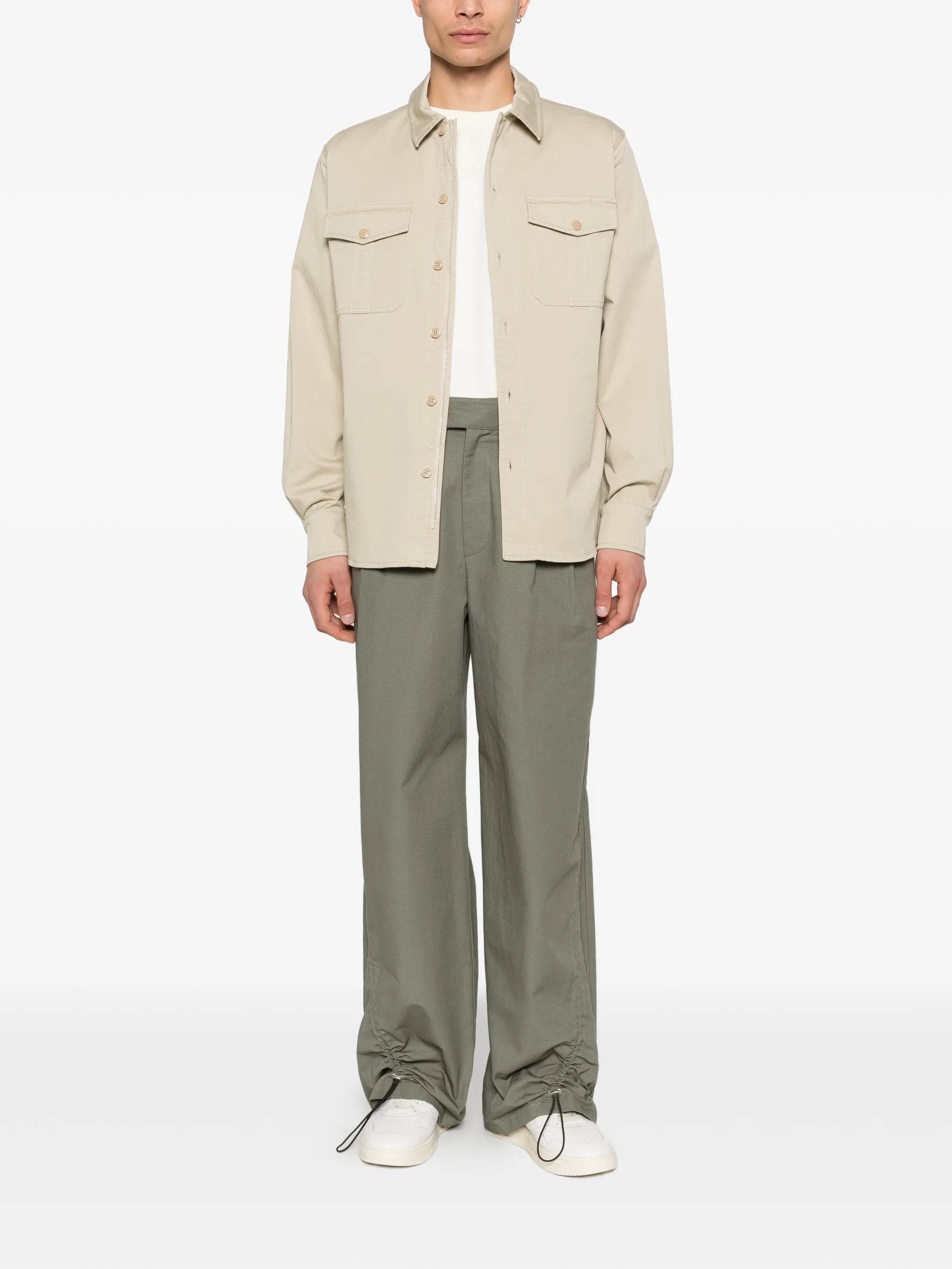gabardine pocket overshirt