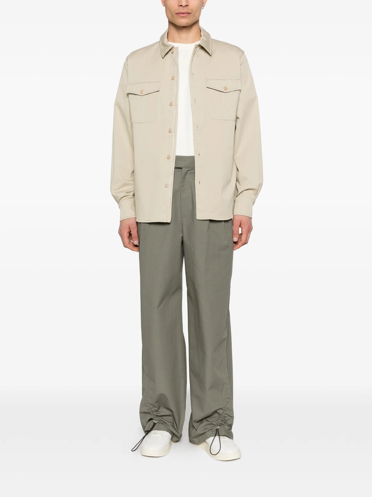 gabardine pocket overshirt