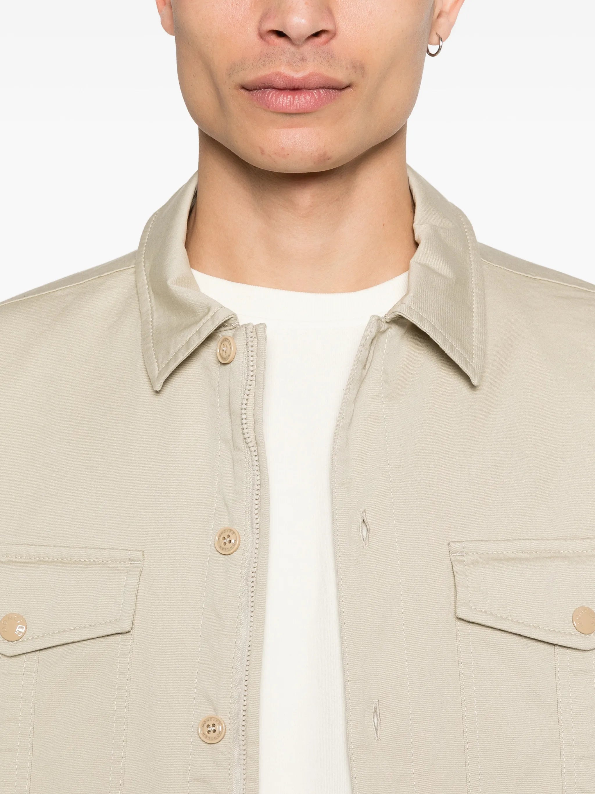 gabardine pocket overshirt