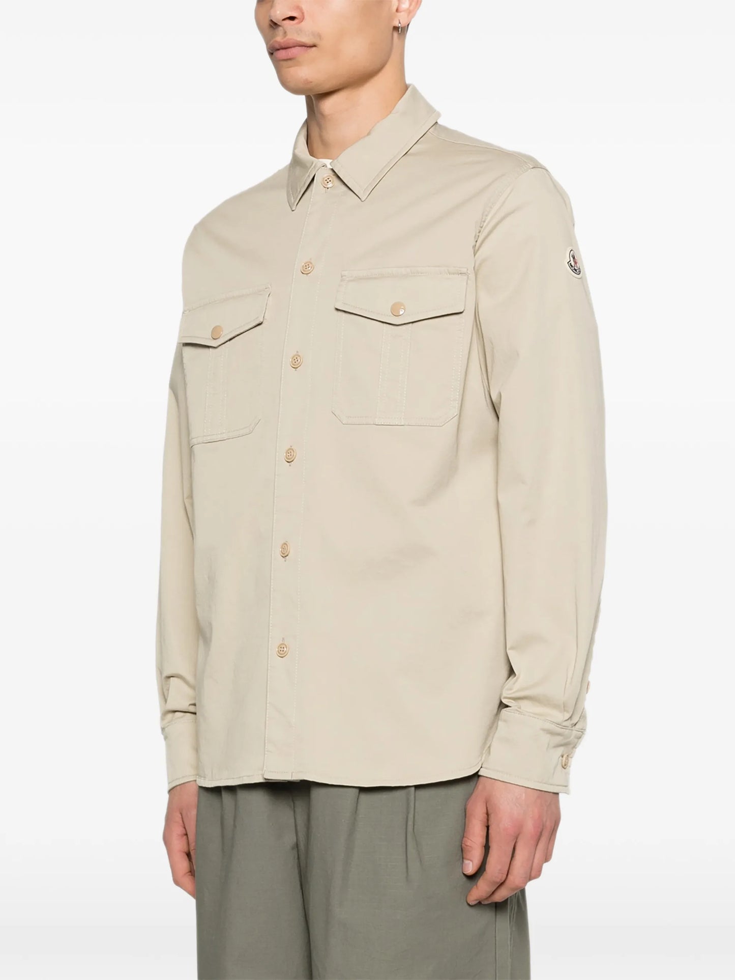 gabardine pocket overshirt