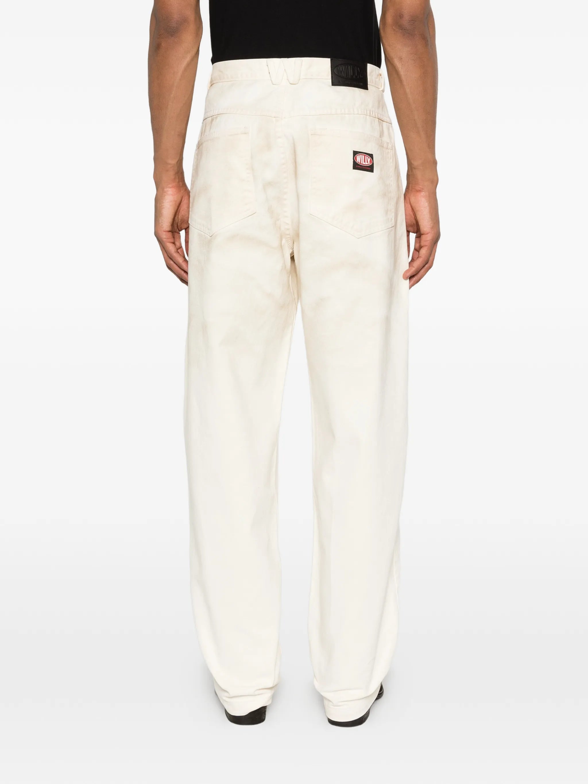 button-fastening jeans
