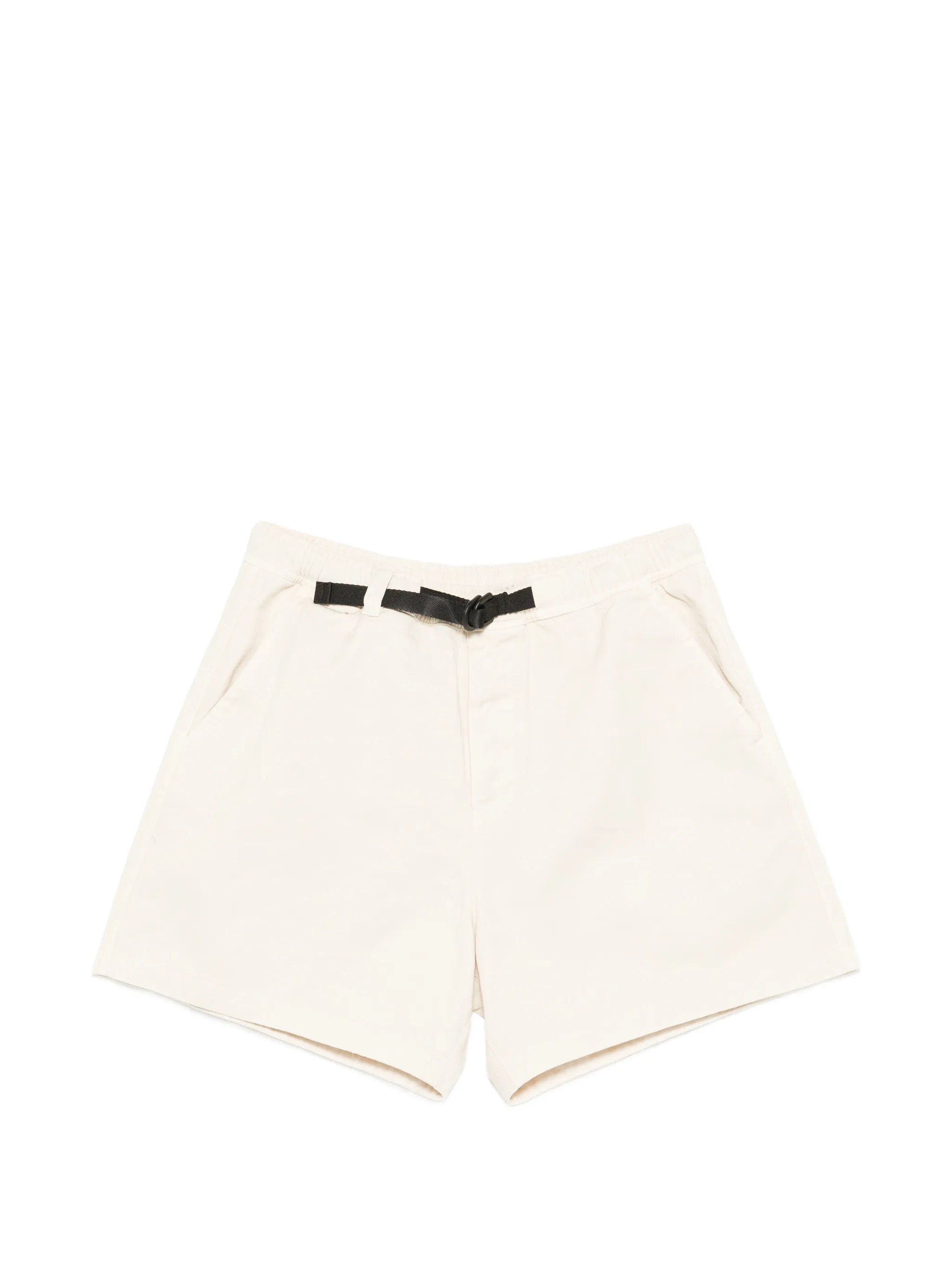 belted elasticated-waistband shorts
