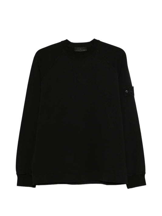 long-sleeved logo-patch sweatshirt