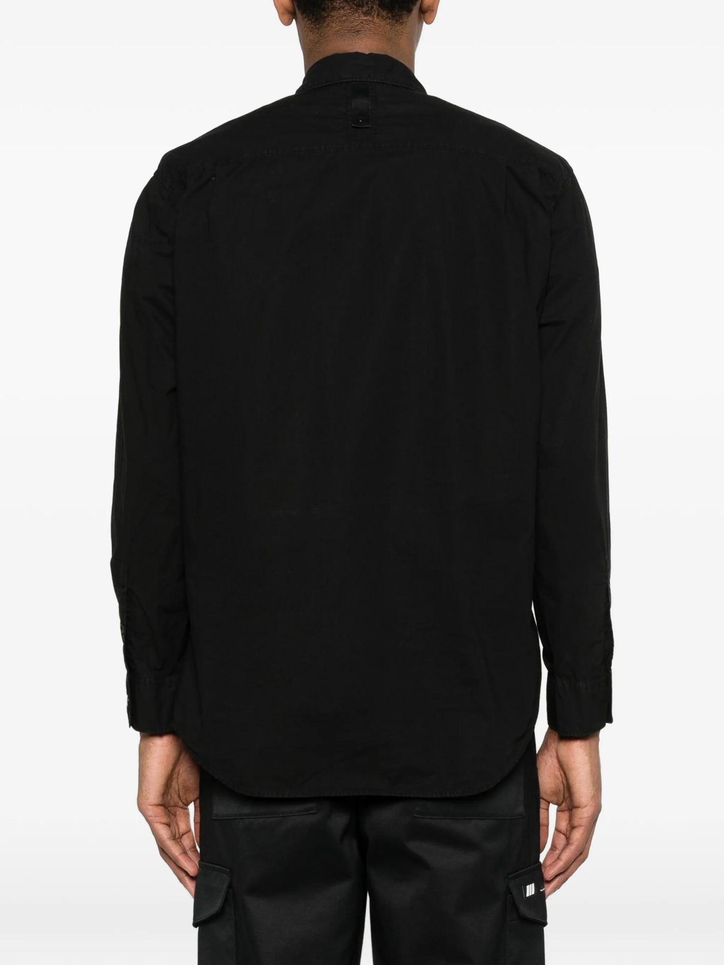 chest-pocket embroidery shirt