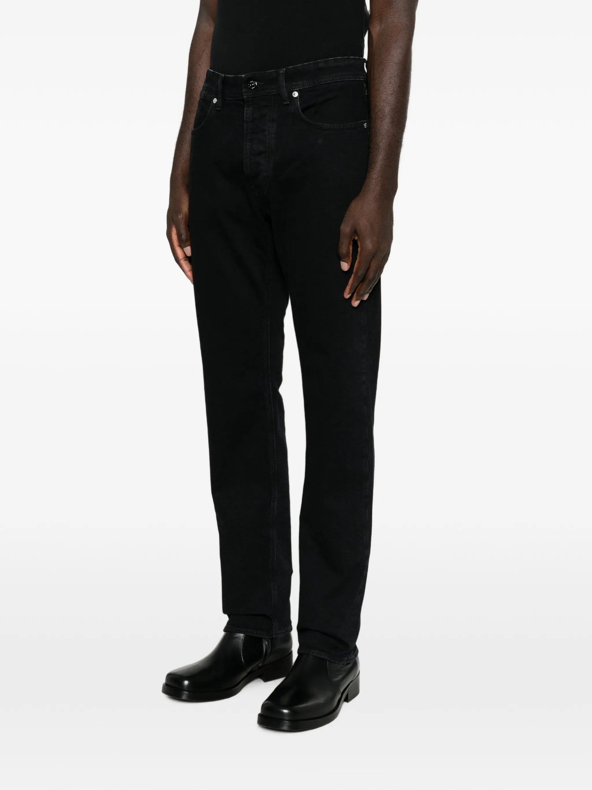 J100007 rinsed five-pocket jeans