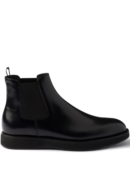elasticated-panel leather Chelsea boots
