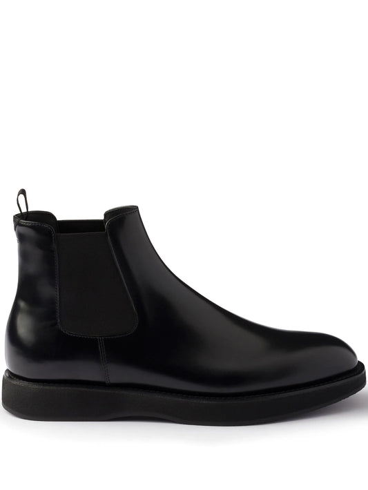 elasticated-panel leather Chelsea boots