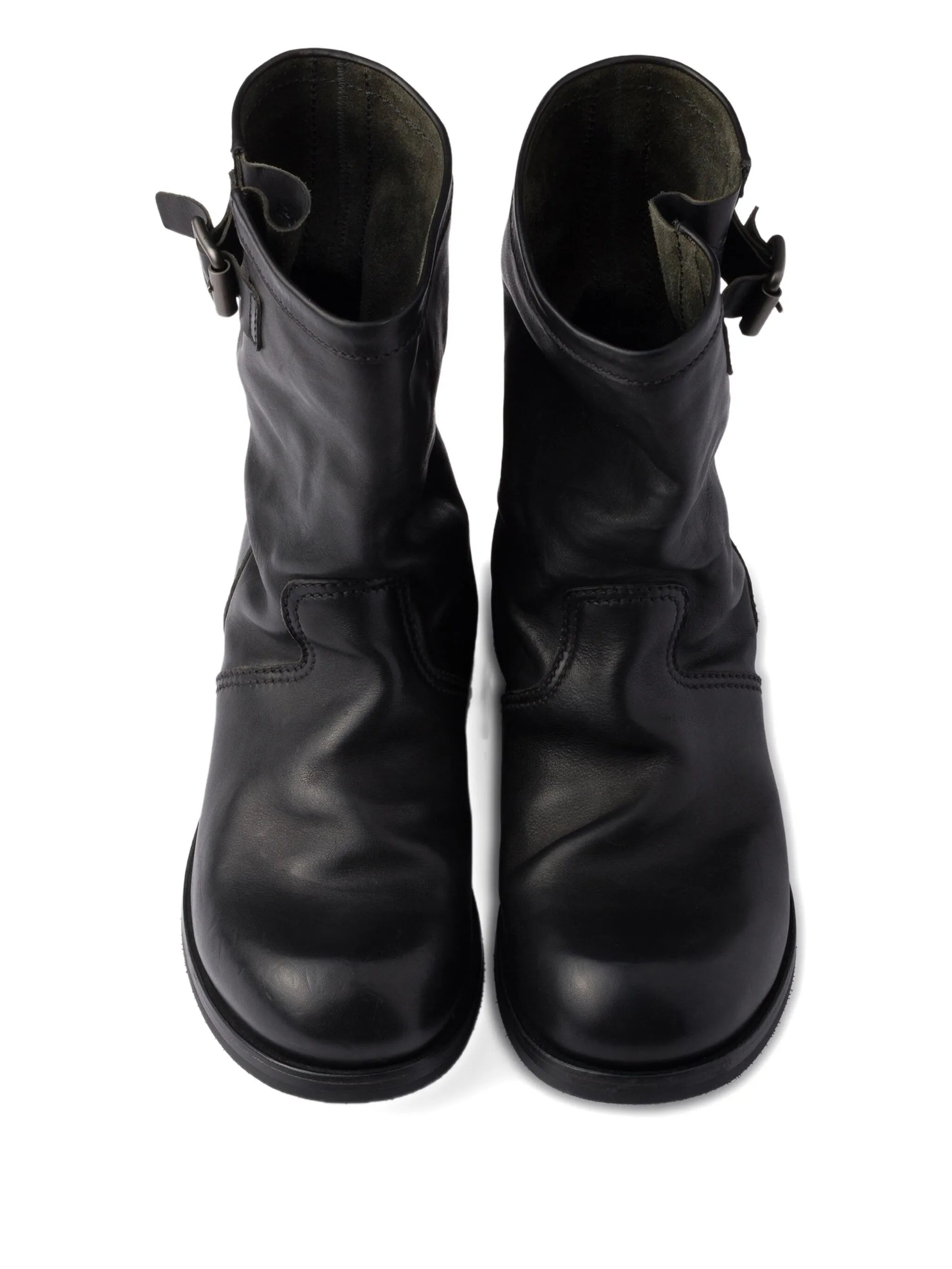 40mm leather buckle boots