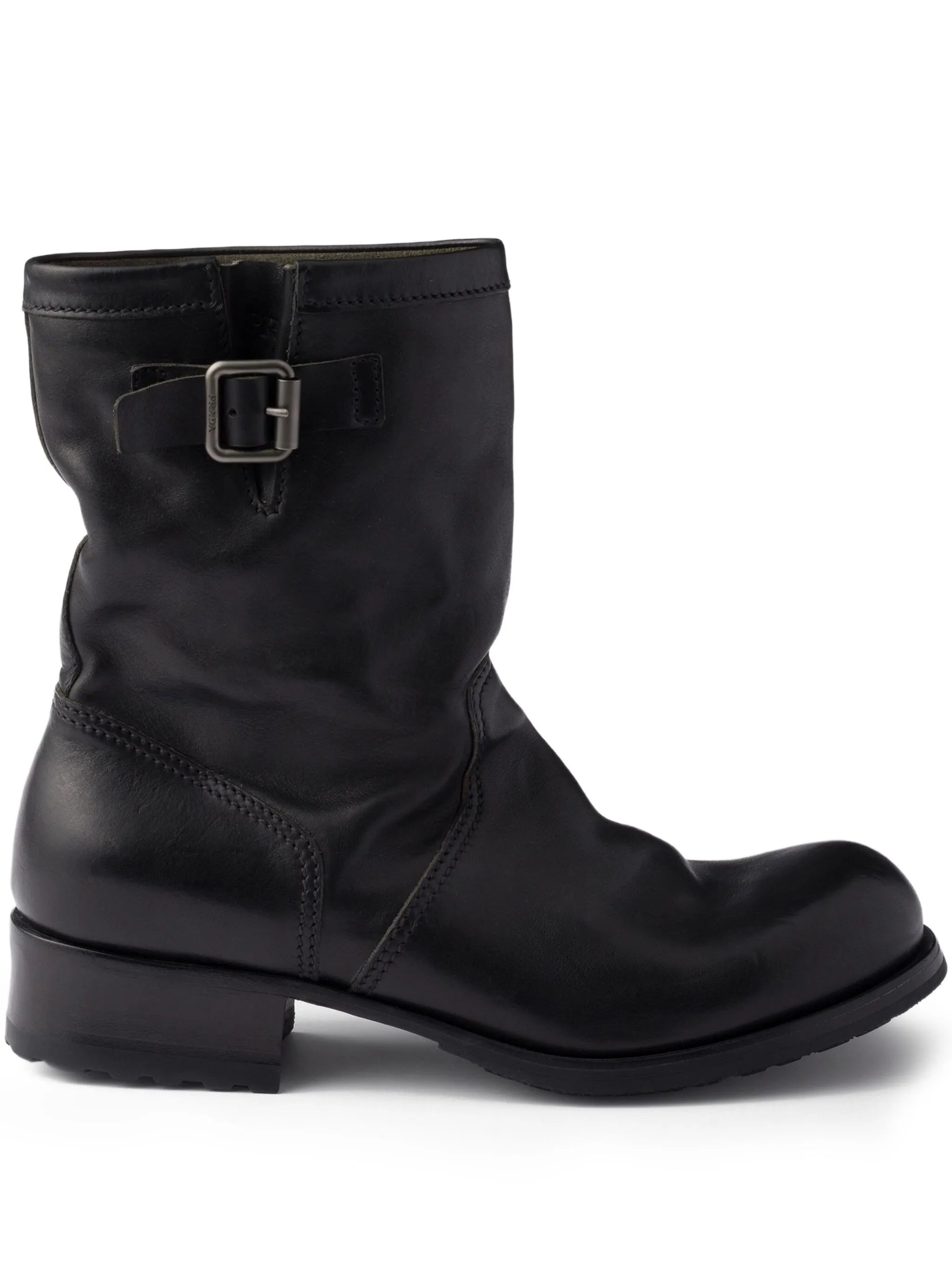 leather mid-calf boots