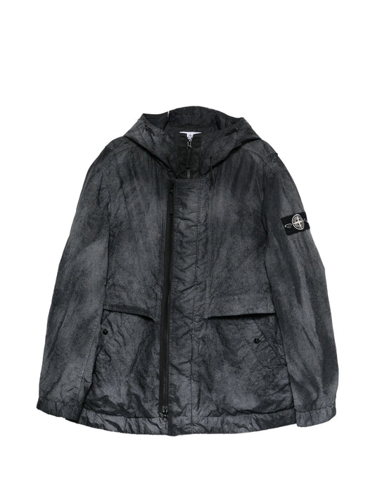 reflective hooded zip coat