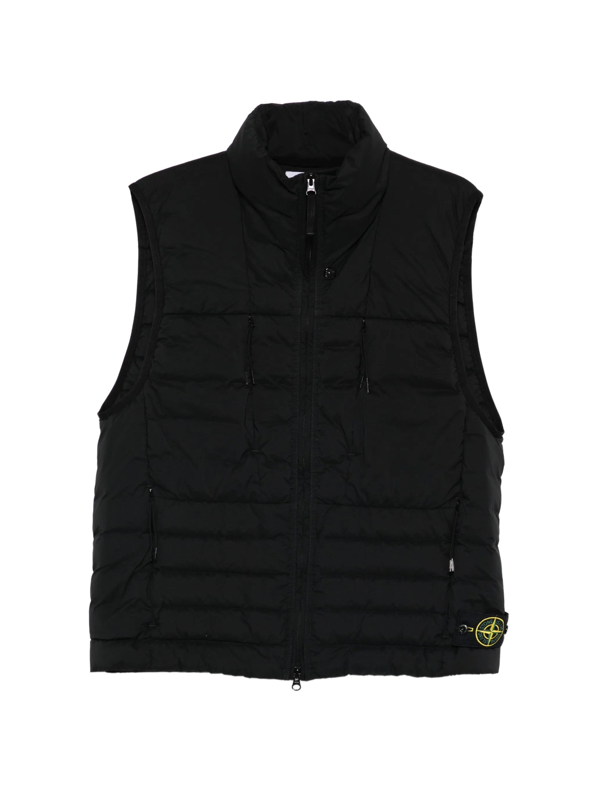 G100007 seamless tunnel nylon down-TC down vest with anti-drop