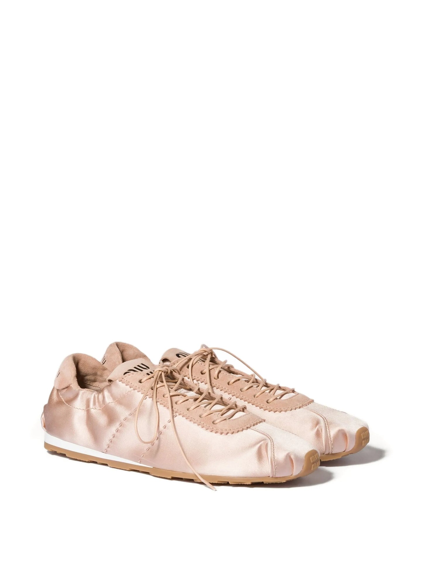 Plume satin sneakers