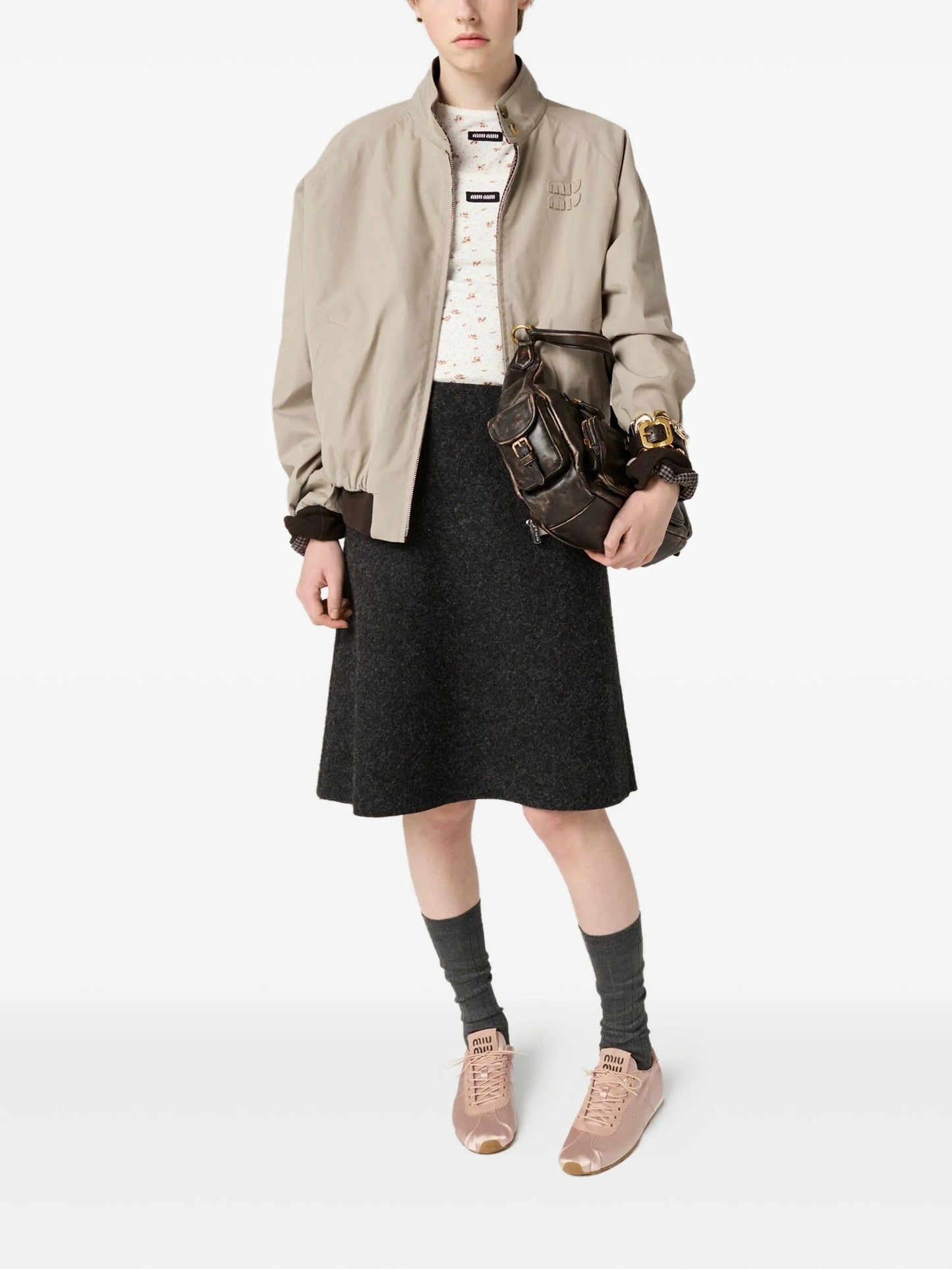 Plume satin sneakers