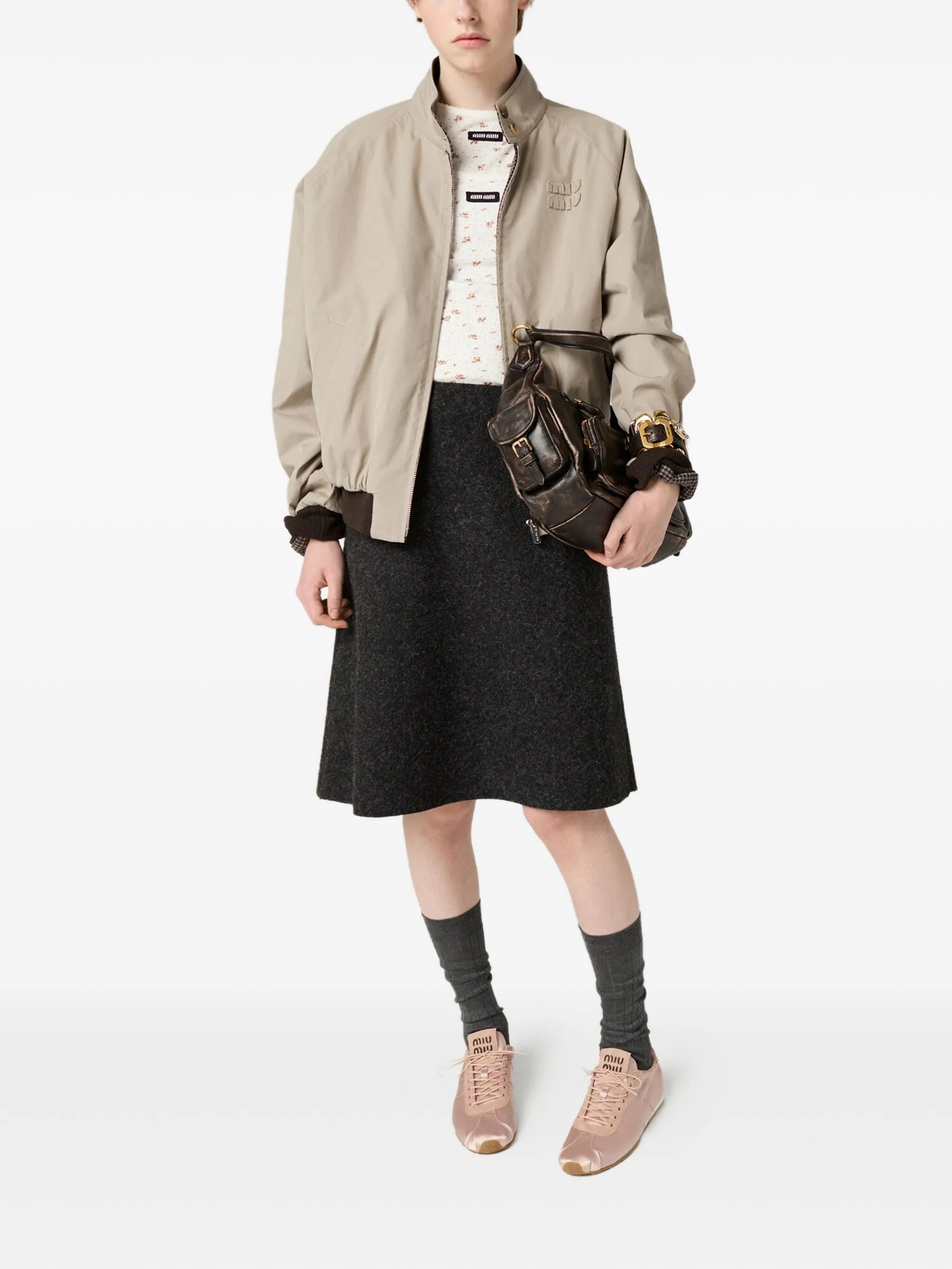 Plume suede-trimmed sneakers