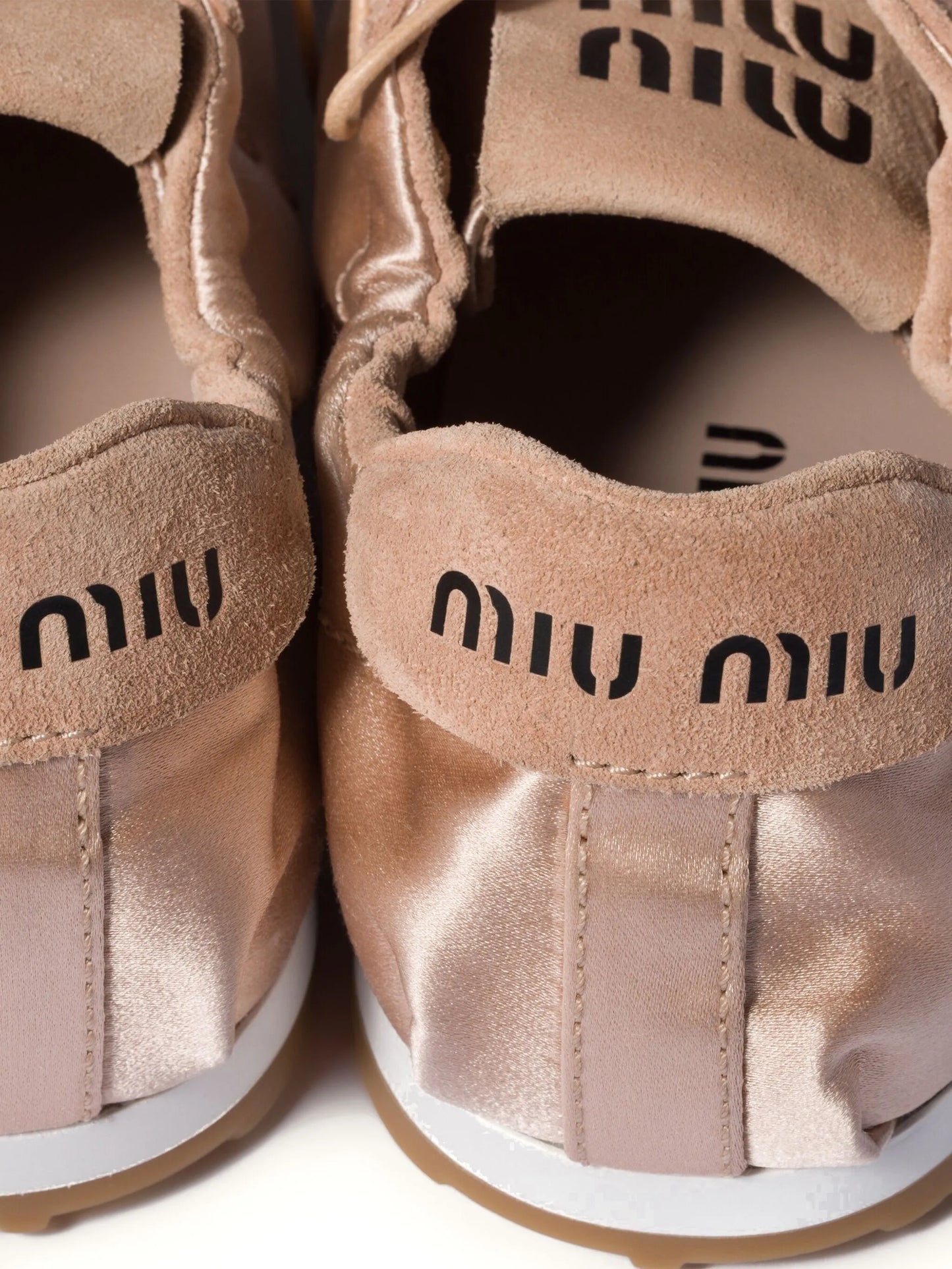 Plume satin sneakers