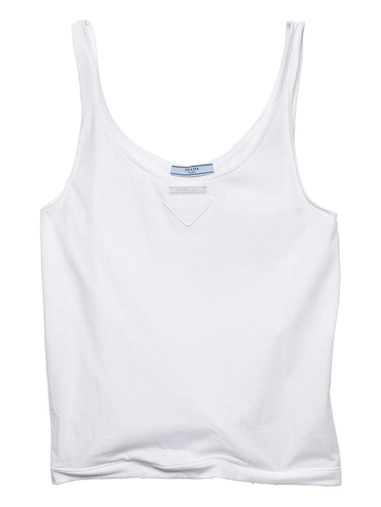 logo-patch tank top