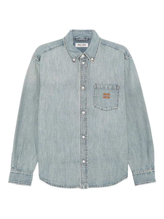 buttoned chambray shirt
