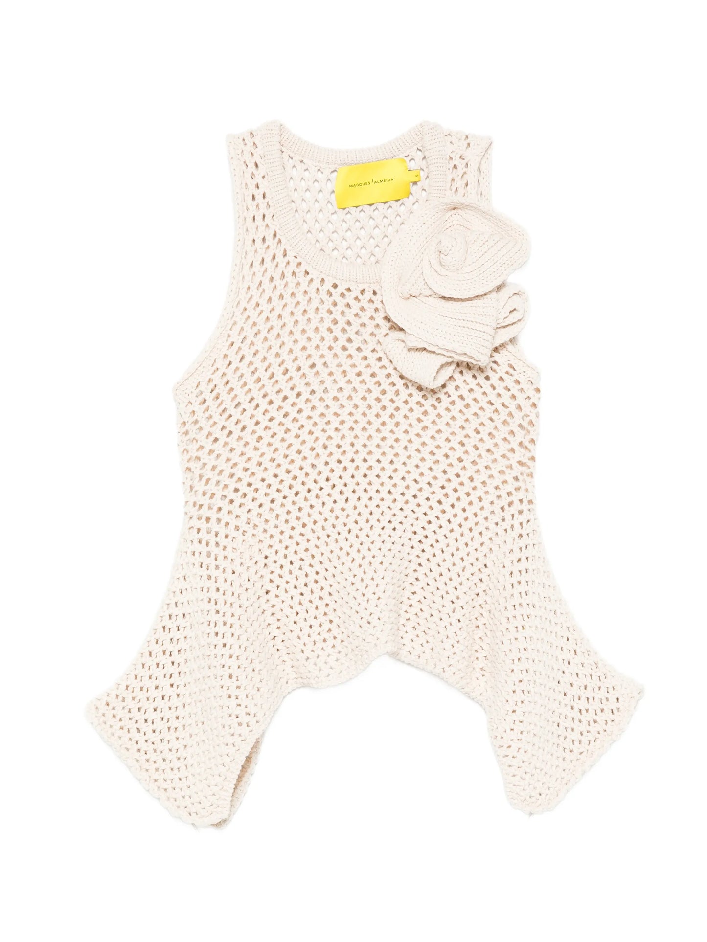 flower asymmetric knit top
