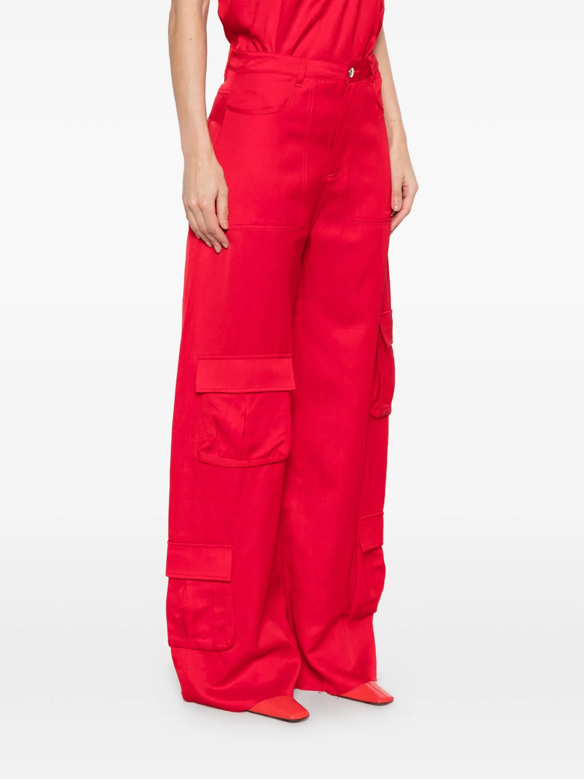 satin cargo pants