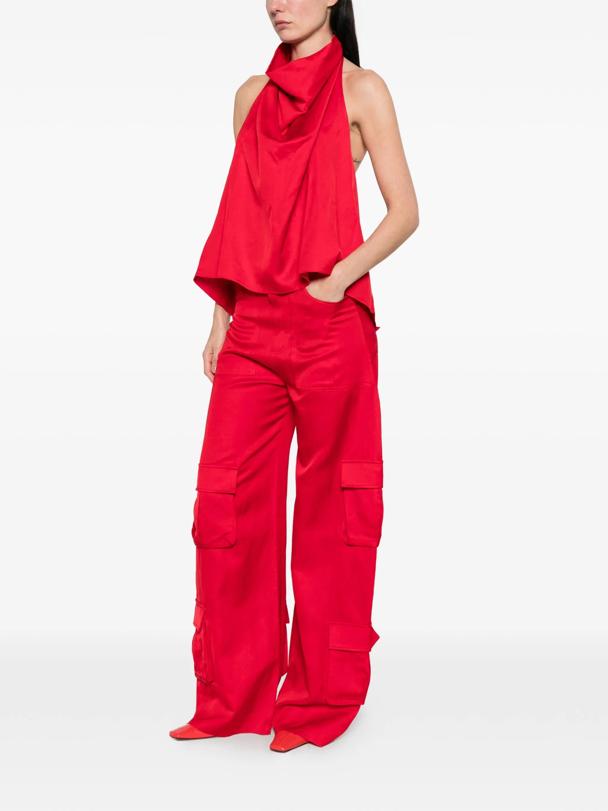 satin cargo pants