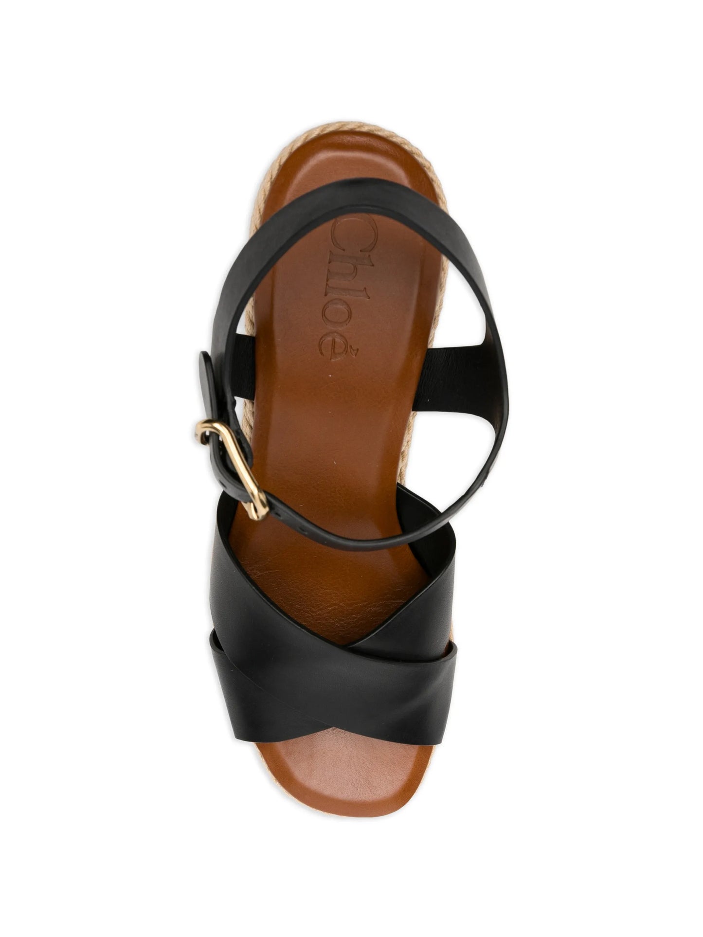 logo-embroidered platform wedge sandals