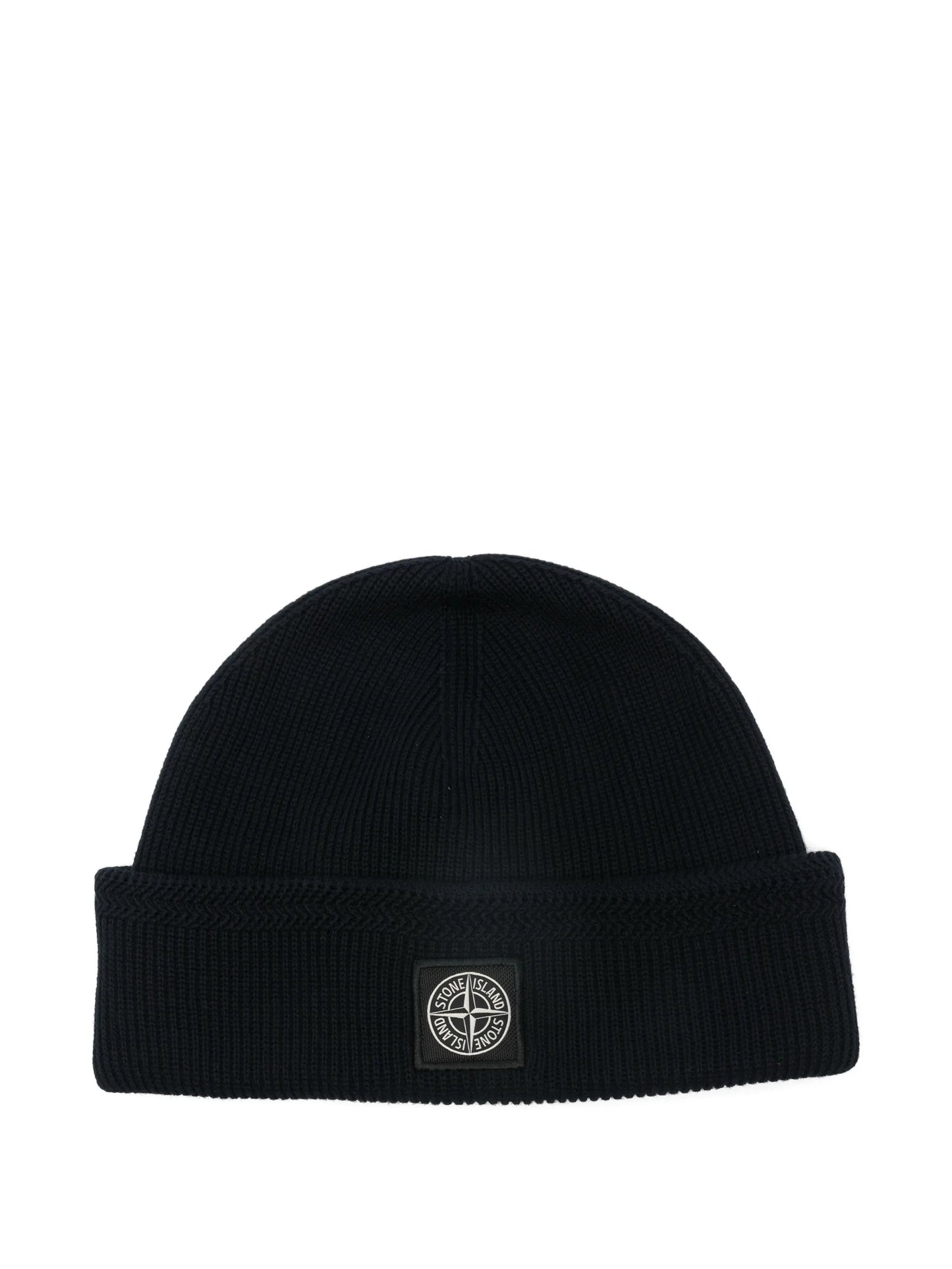 logo-patch cotton beanie hat