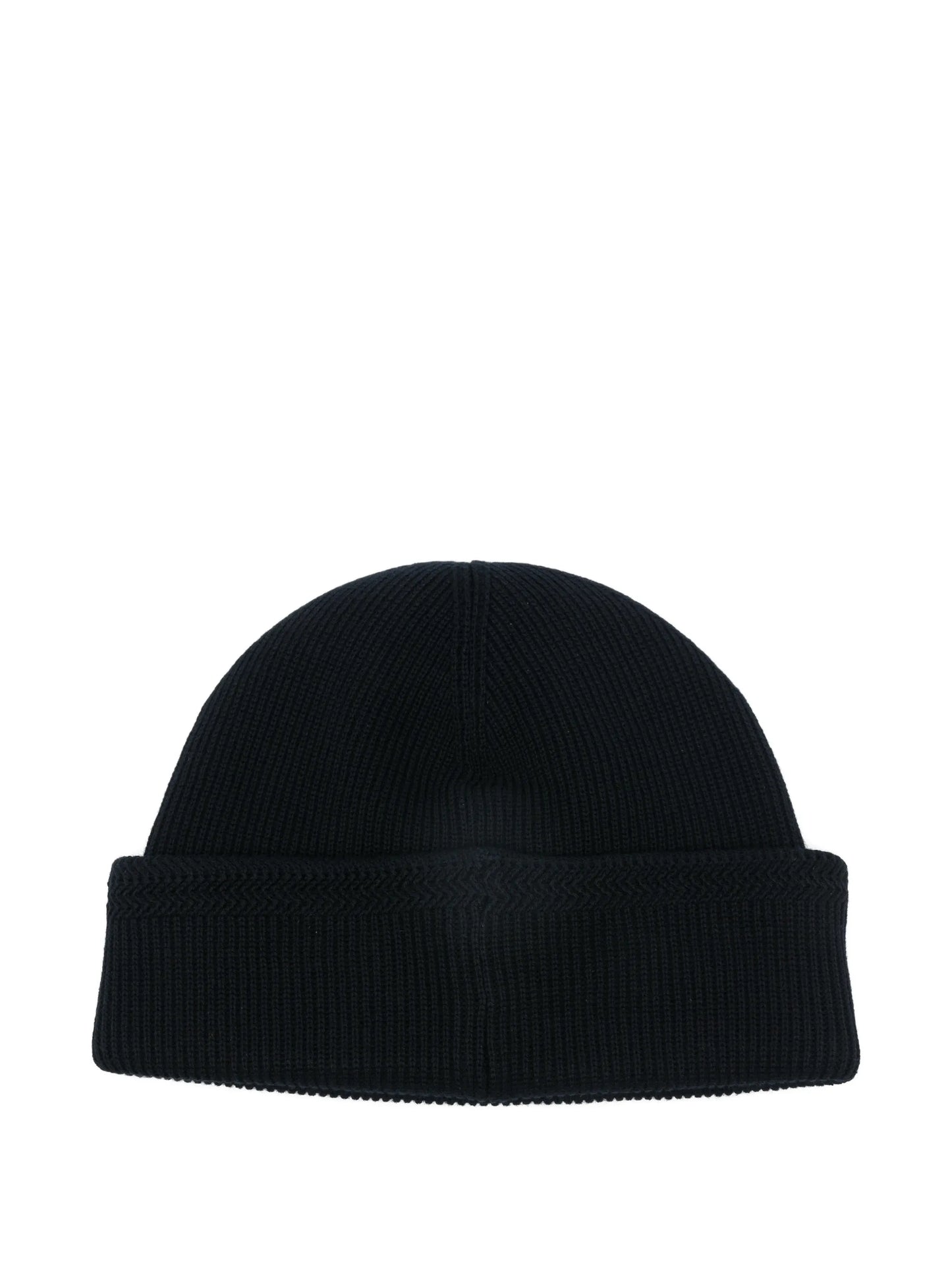 logo-patch cotton beanie hat