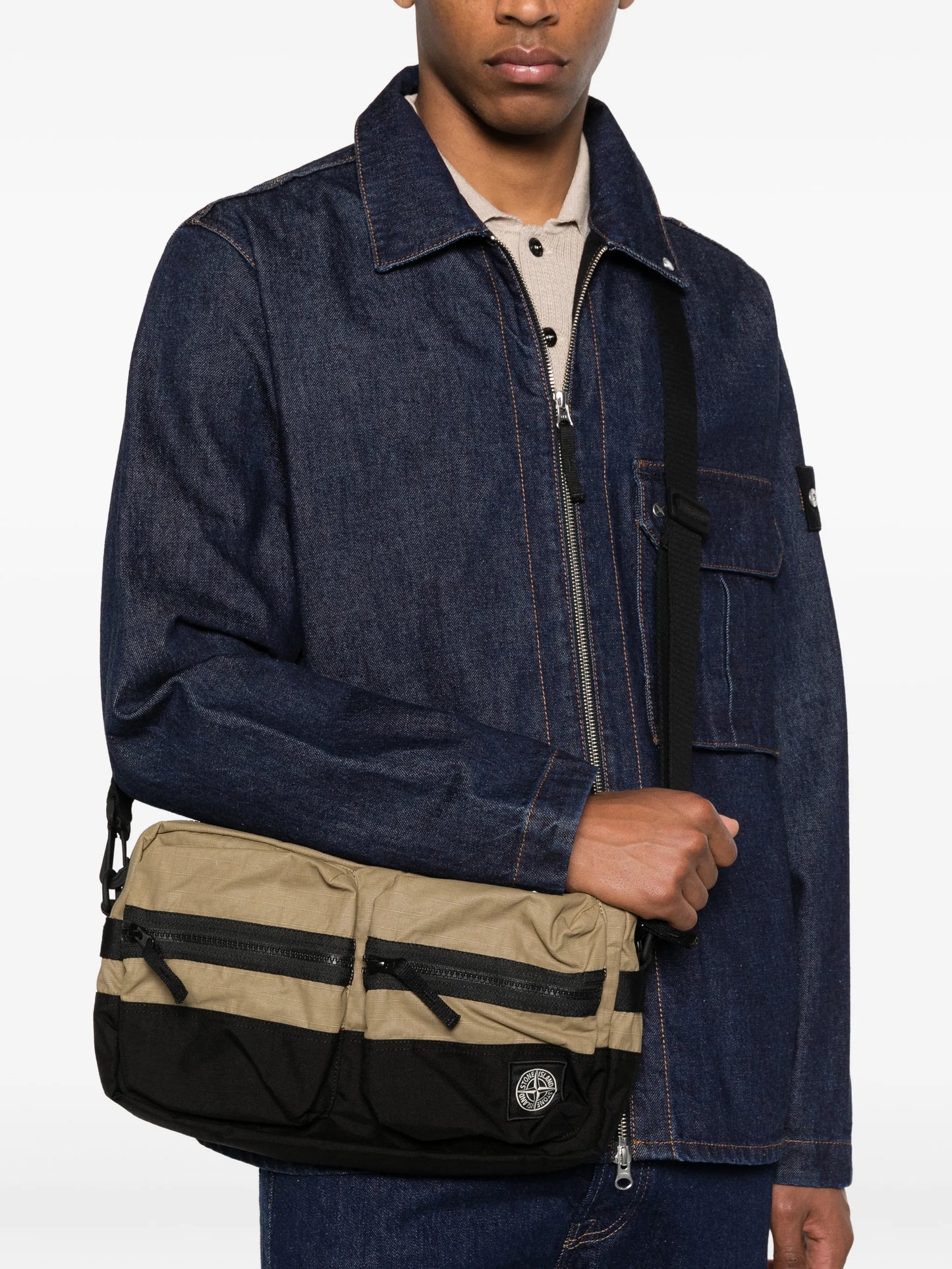 logo-patch cross body bag