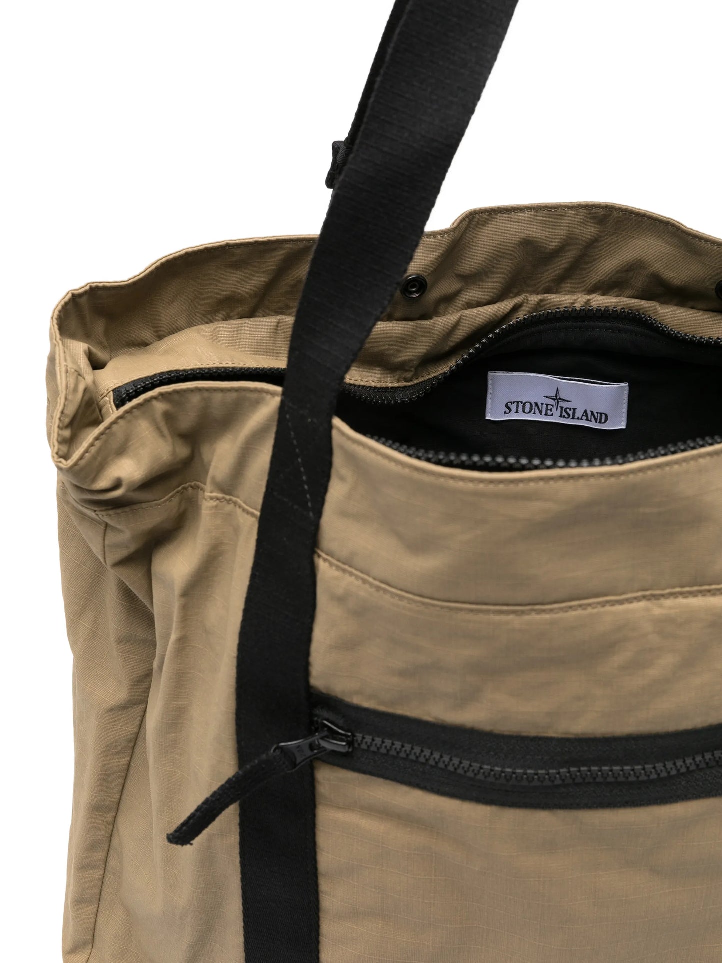 9200034 double coated cotton ripstop tote bag with zip pocket