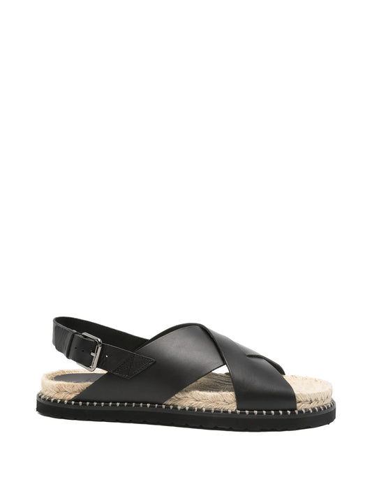 crossover-strap slingback sandals