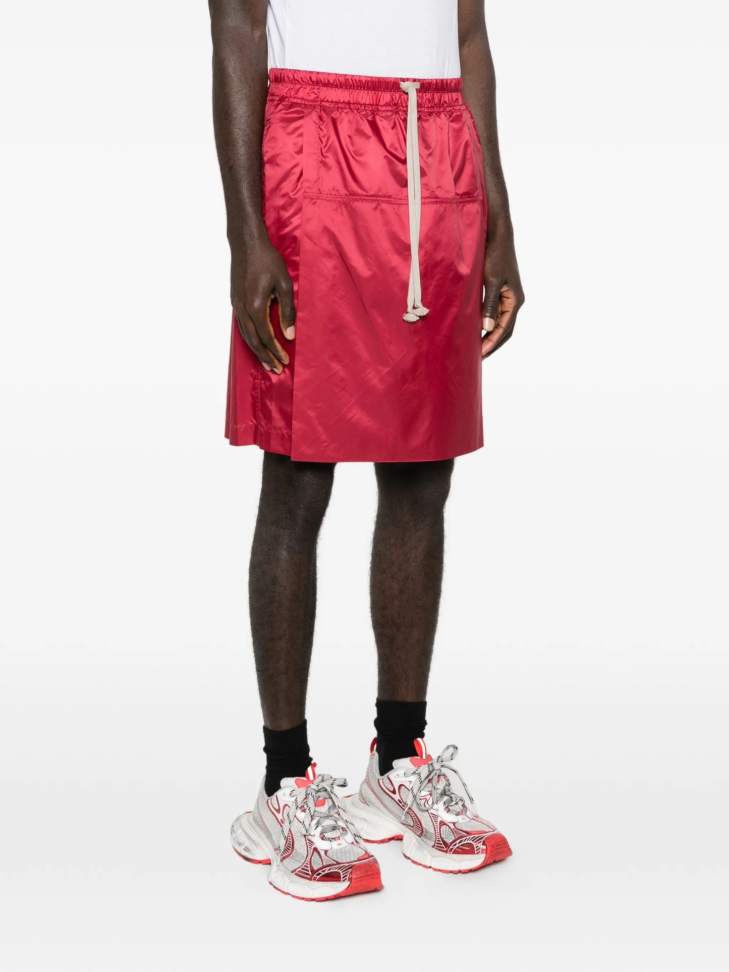 drawstring kilt shorts