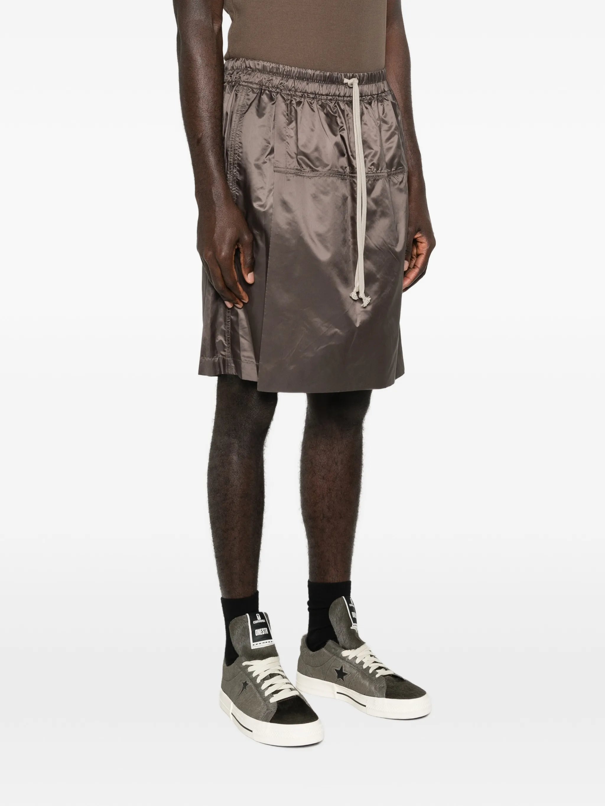 drawstring-waist skorts