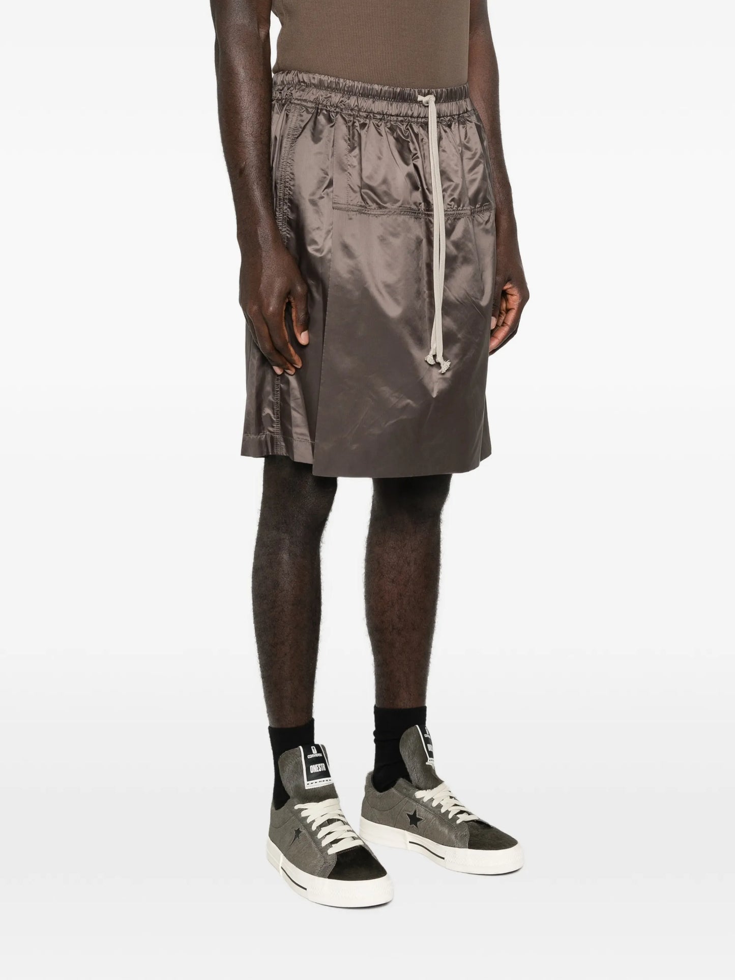 drawstring-waist skorts