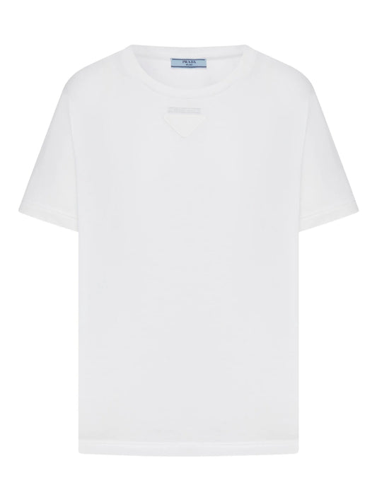 triangle logo jersey T-shirt