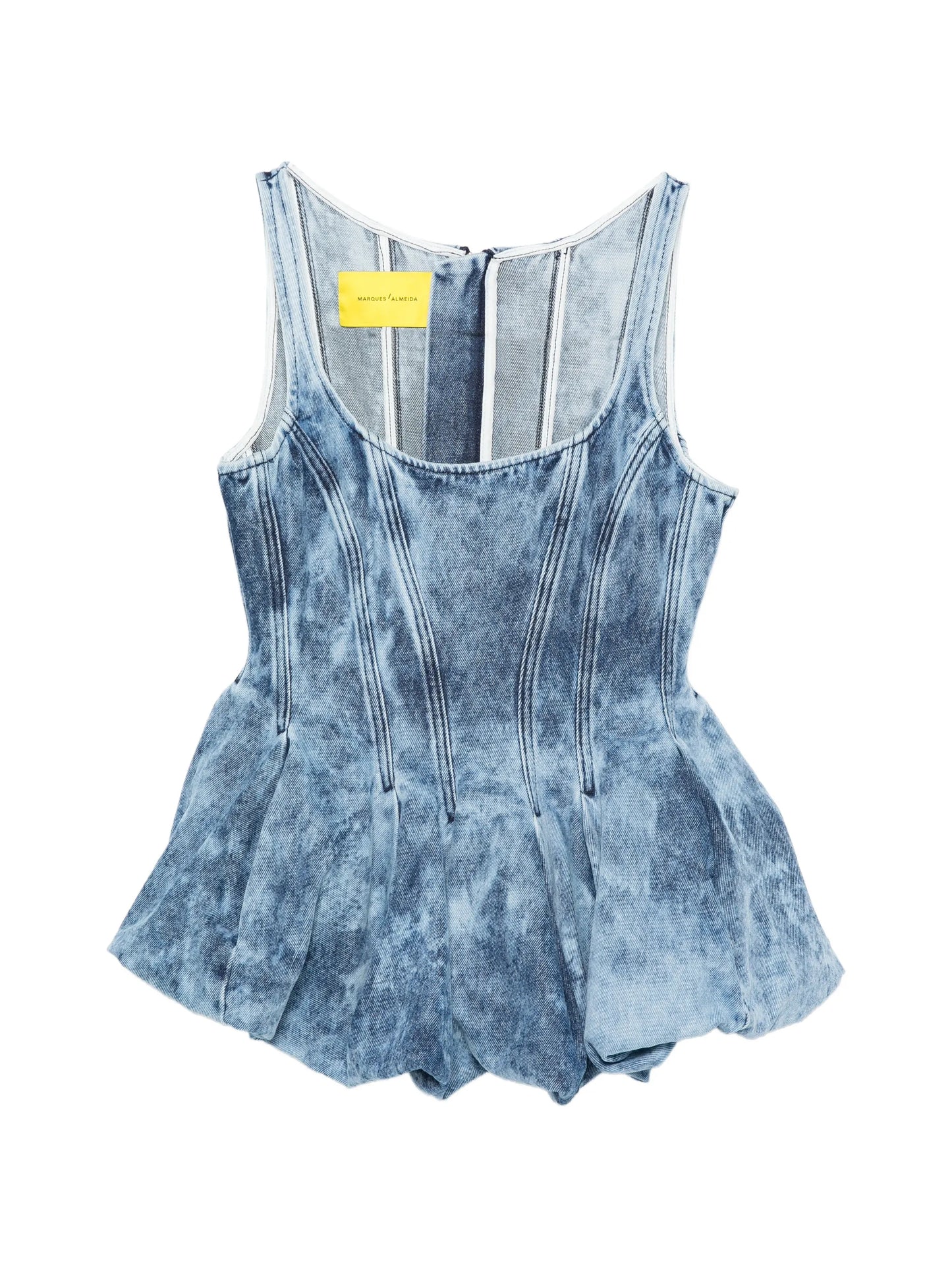 pleated acid wash top