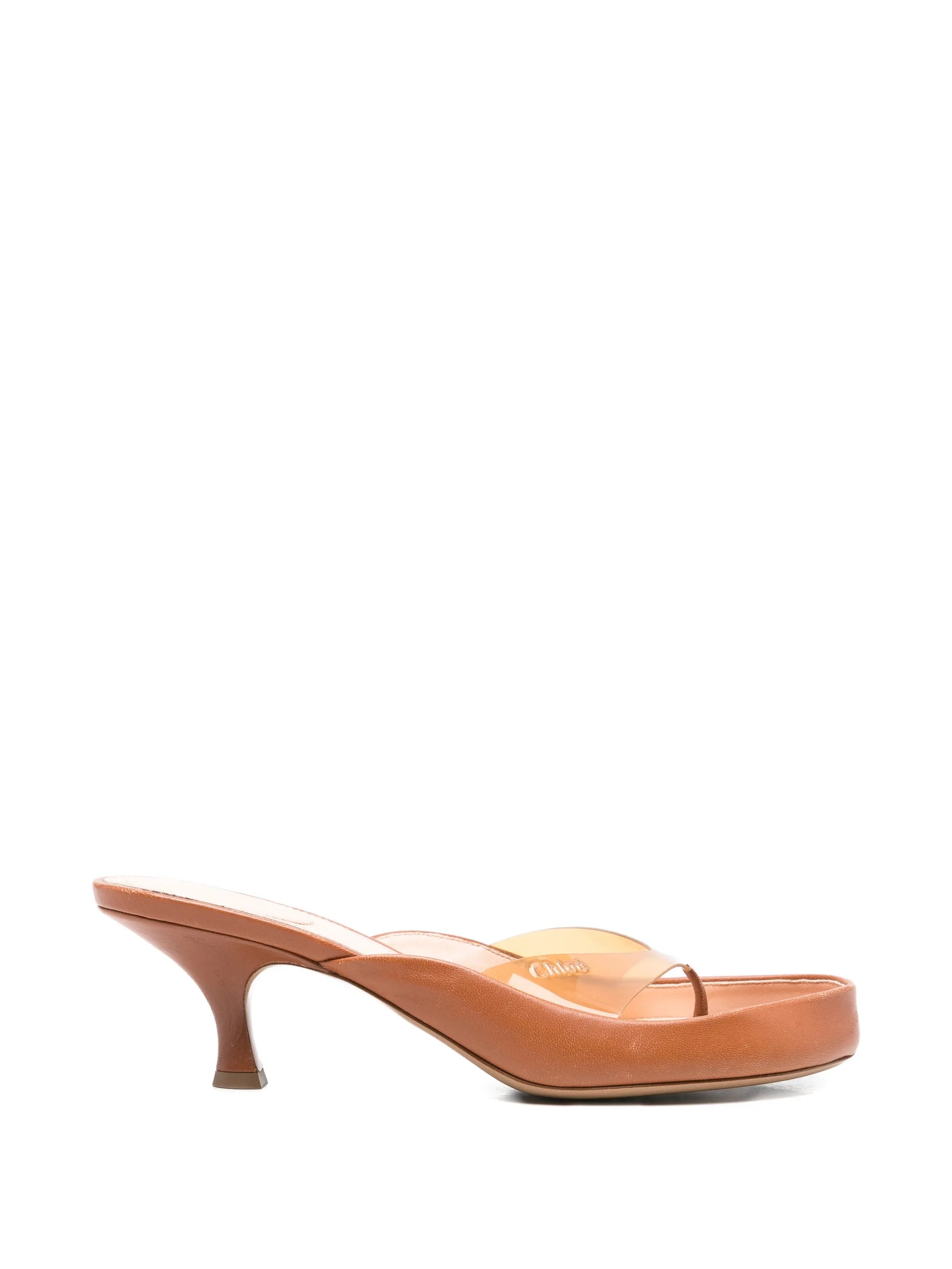 transparent-strap heeled sandals
