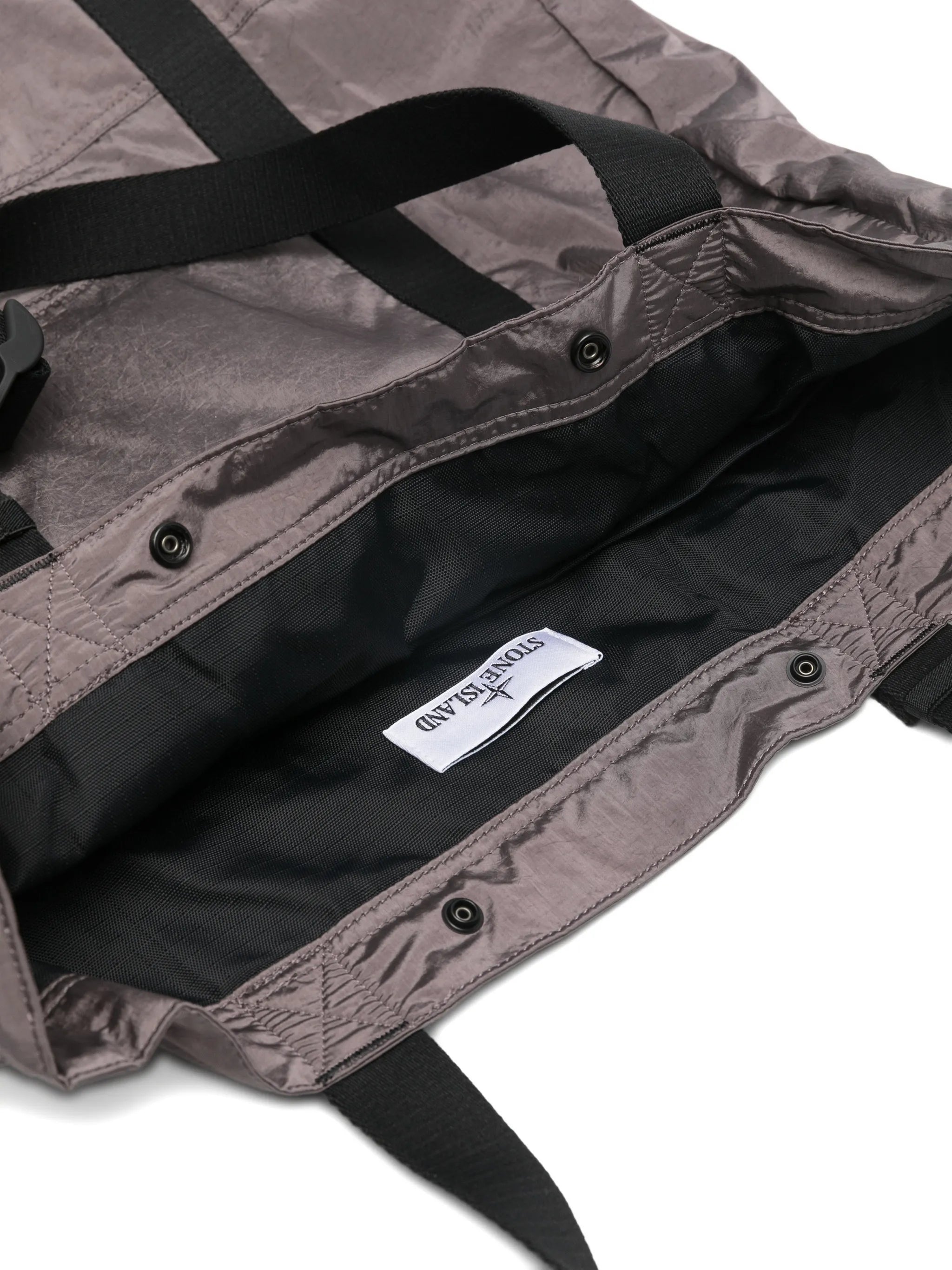 9200012 coated Nylon Metal in Econyl® tote bag with zip pocket