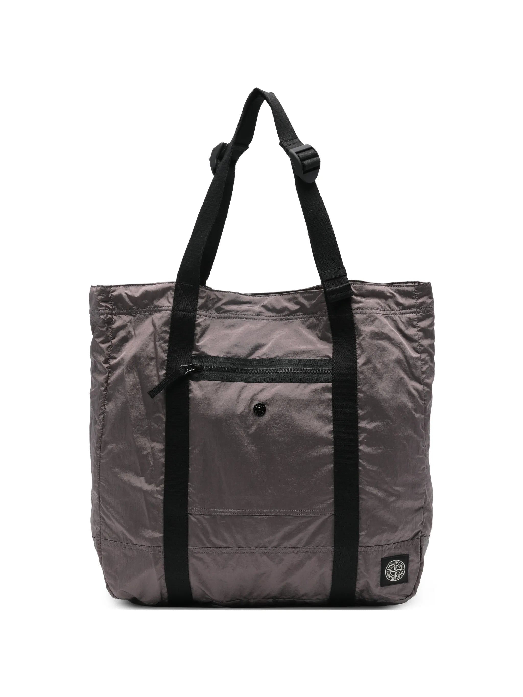 9200012 coated Nylon Metal in Econyl® tote bag with zip pocket