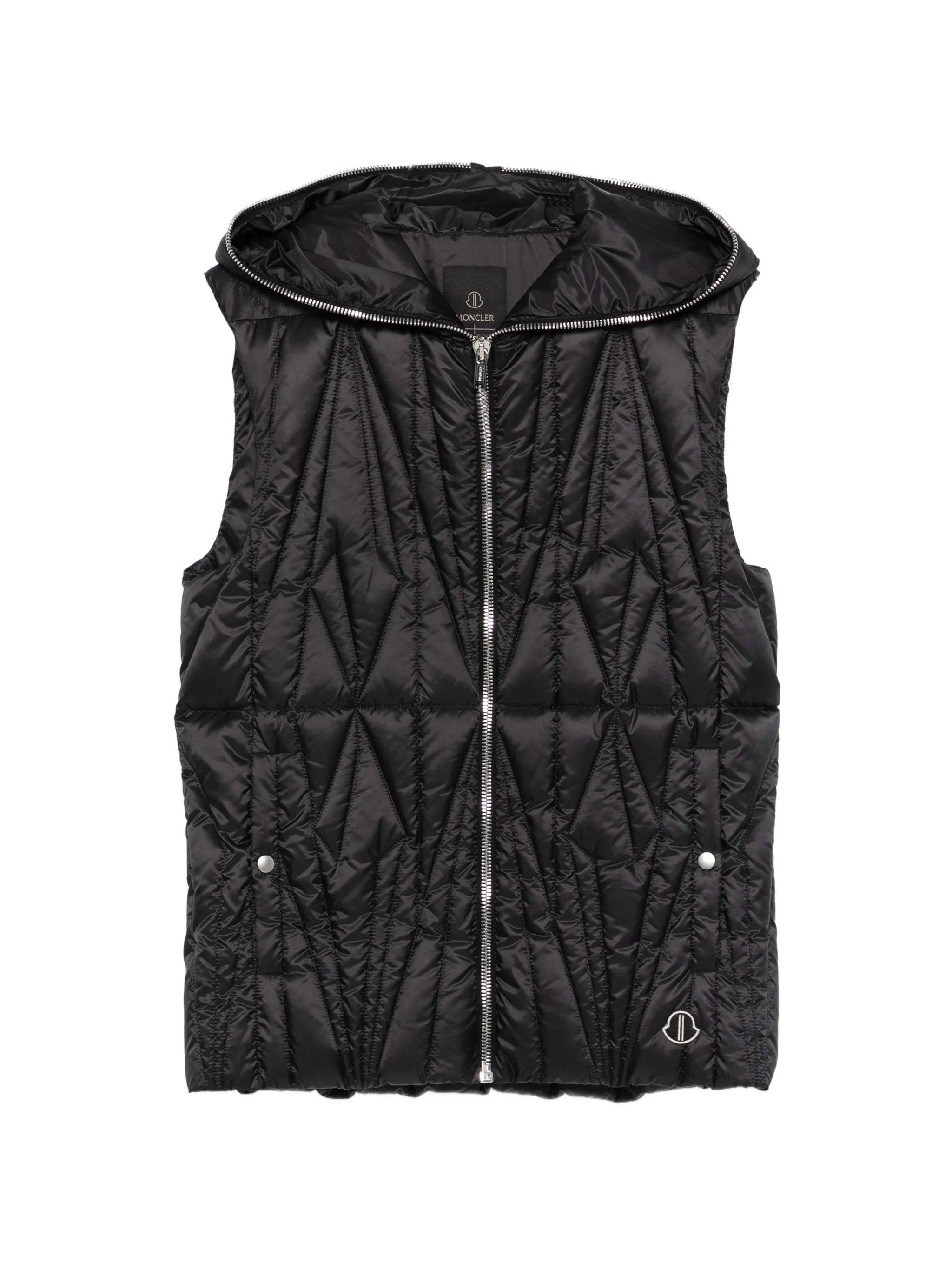 hooded diamond quilted vest
