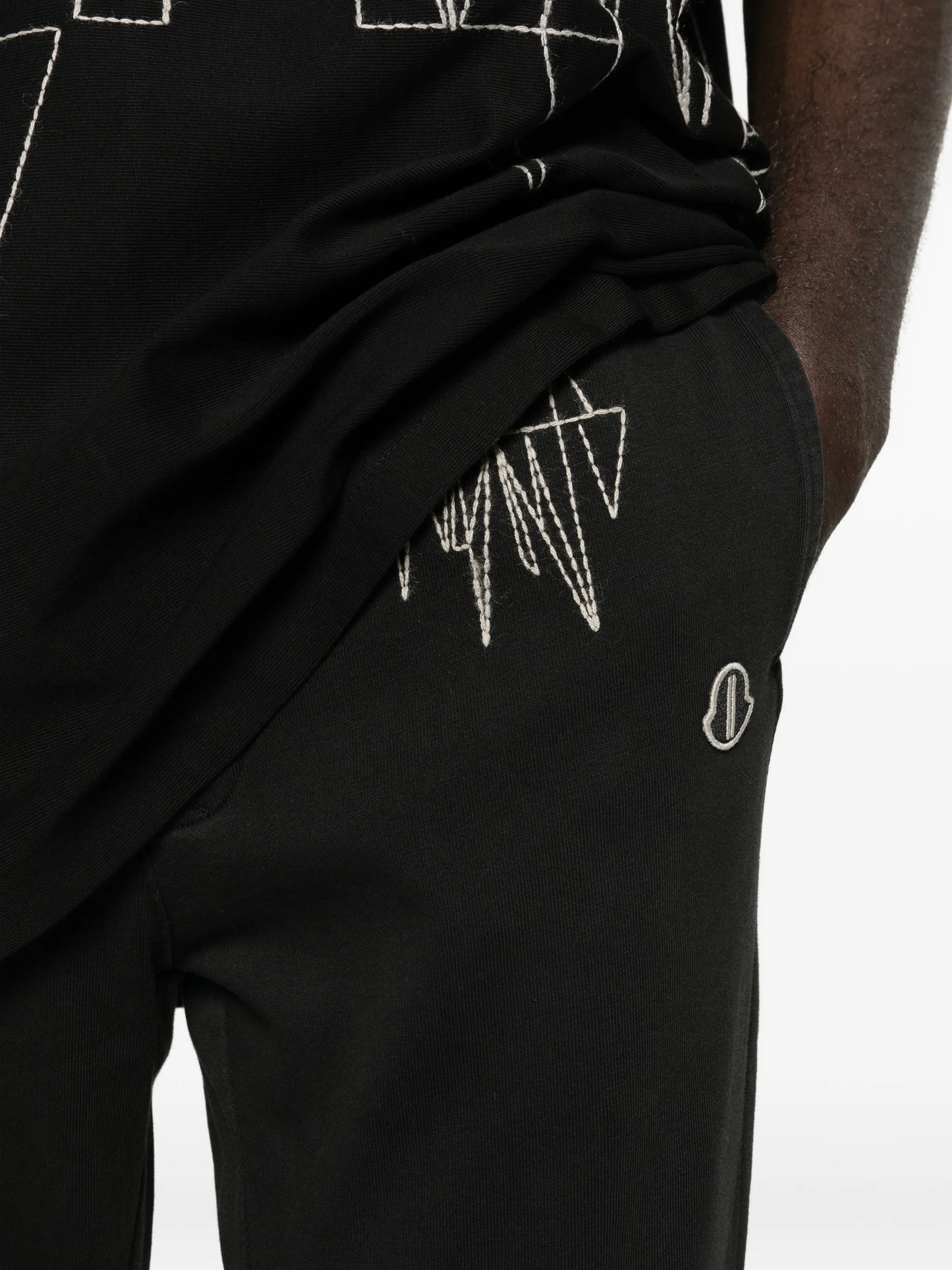 embroidered skinny track pants