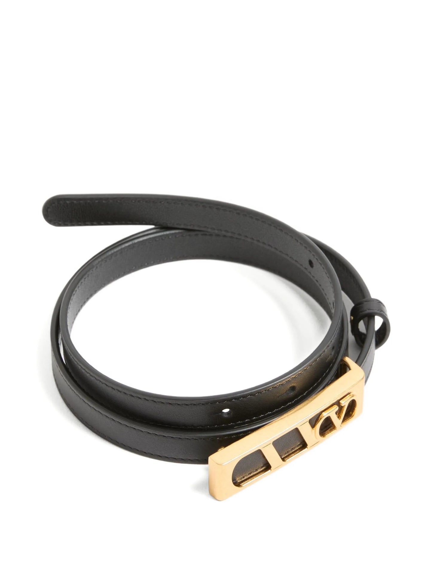 VLogo-signature rectangular-buckle belt