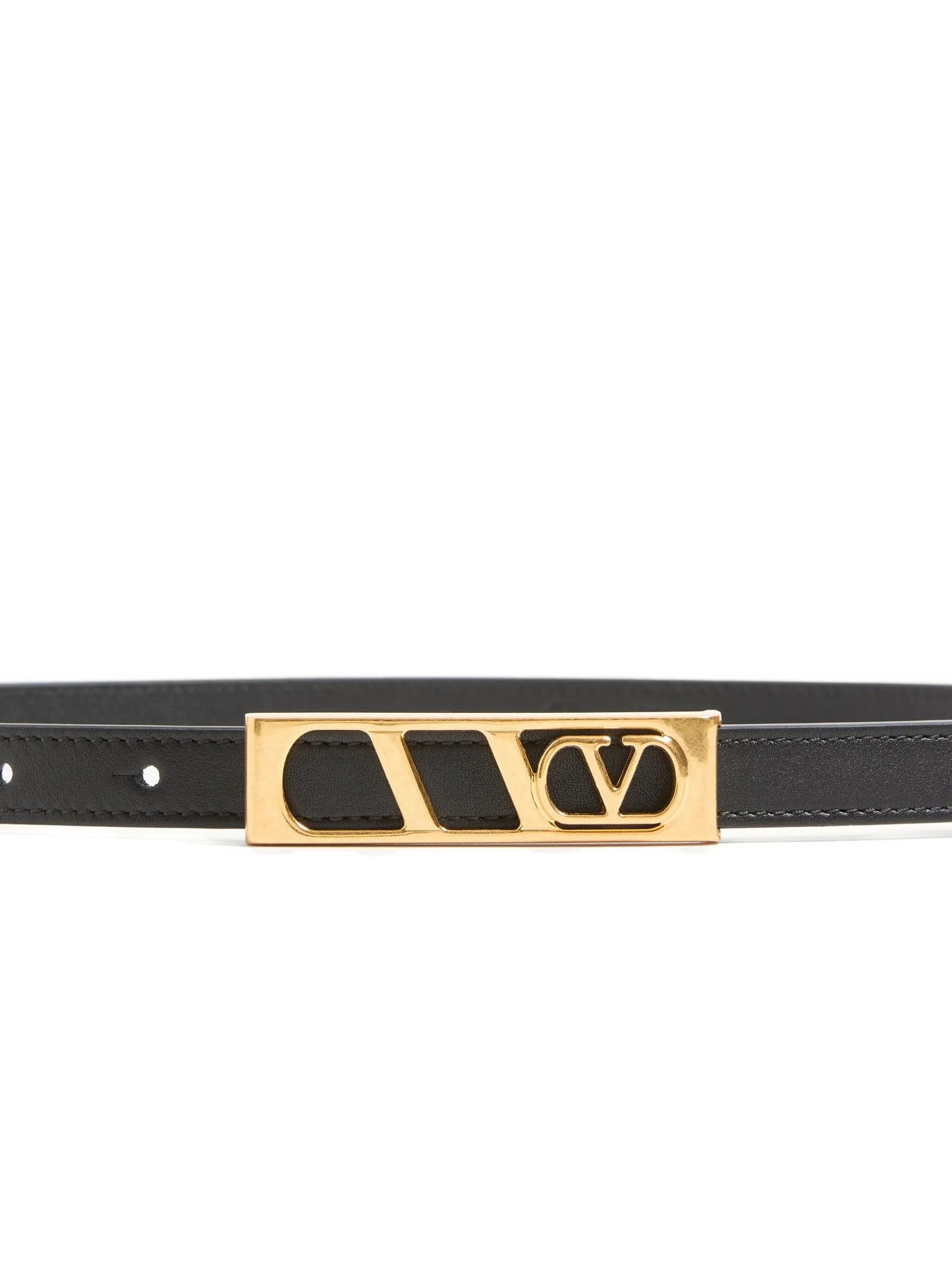 VLogo-signature rectangular-buckle belt