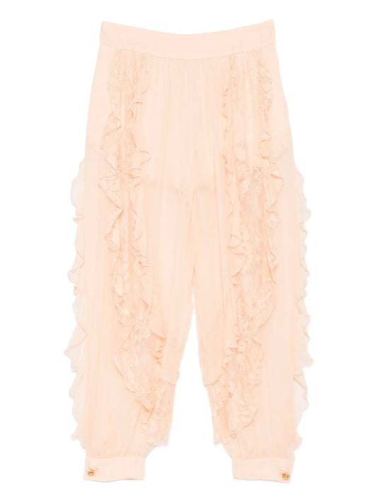 Rebellion ruffled lace trousers
