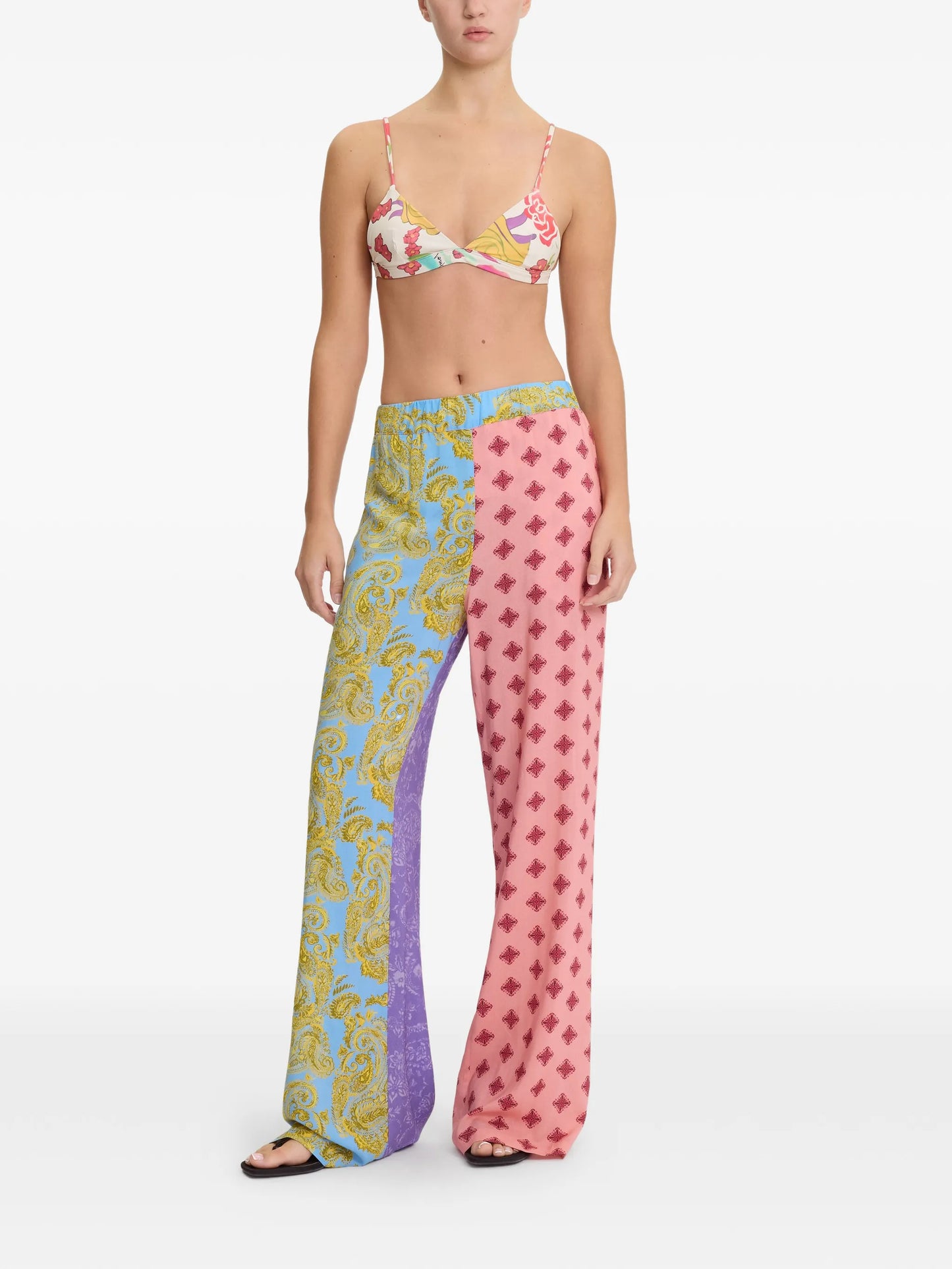 Paisley patchwork trousers