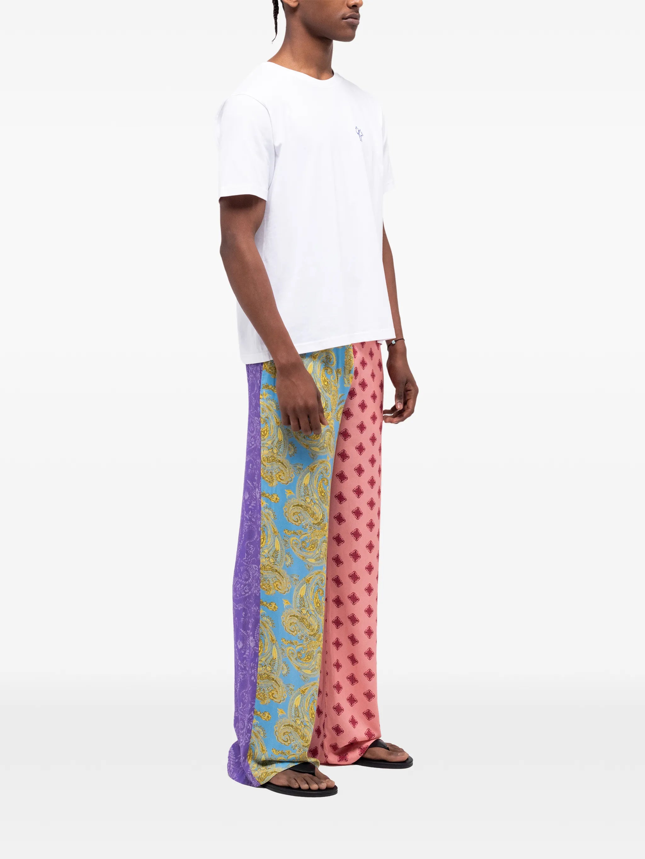 Paisley patchwork trousers
