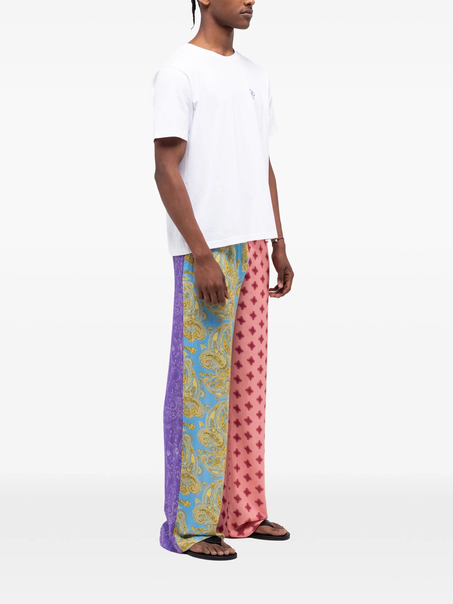 Paisley patchwork trousers