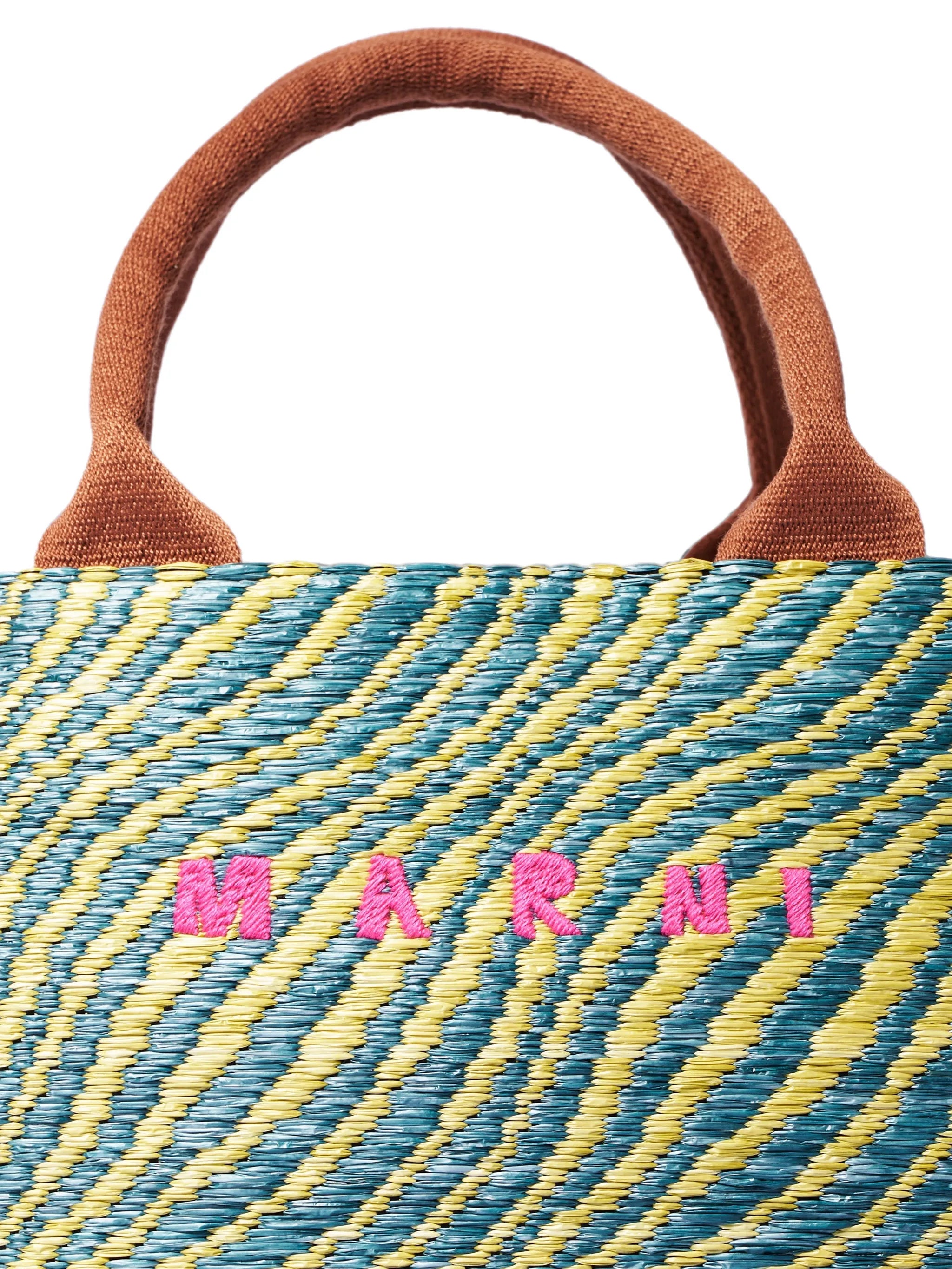 small wave-patterned tote bag