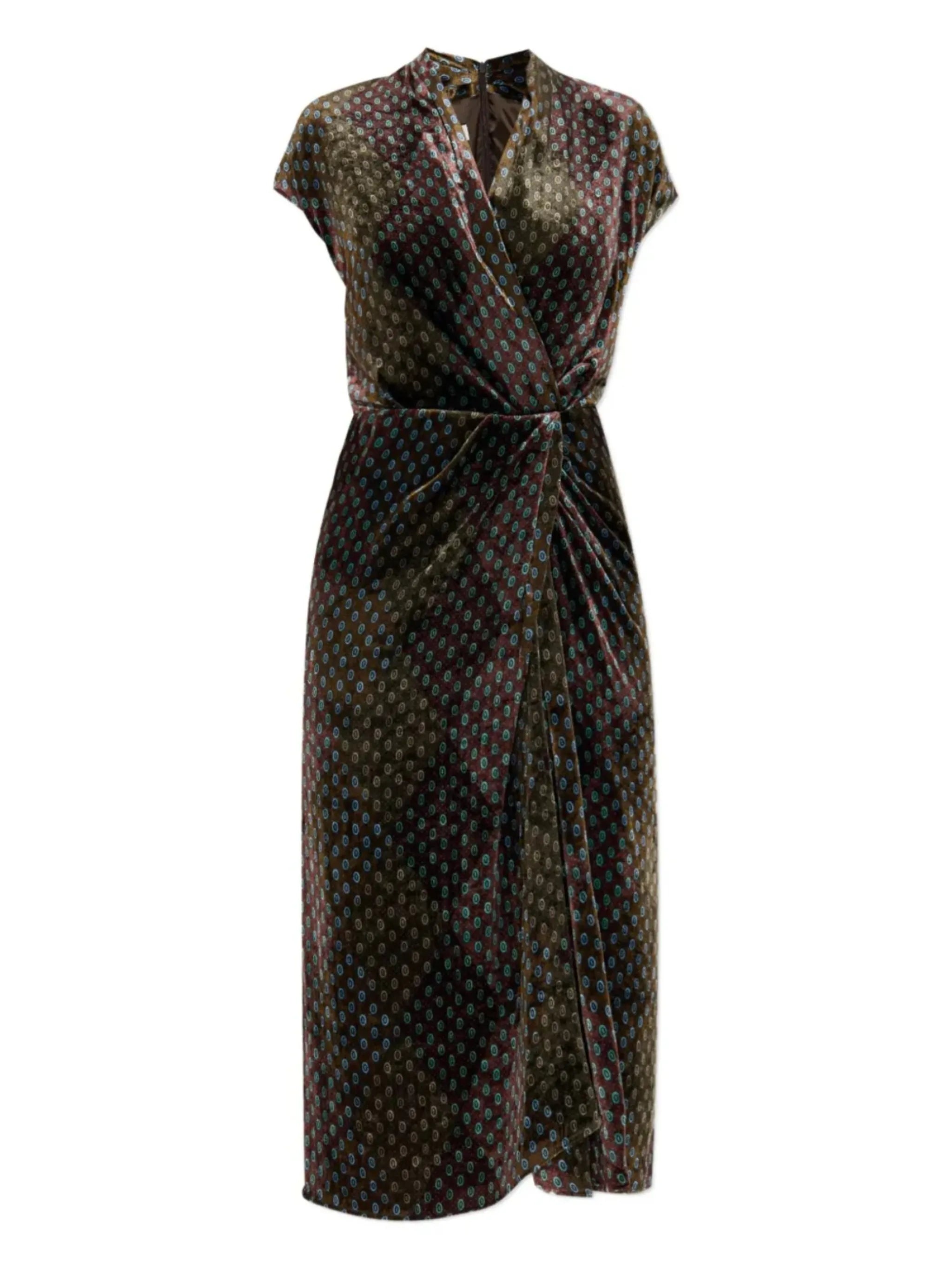 patterned wrap dress