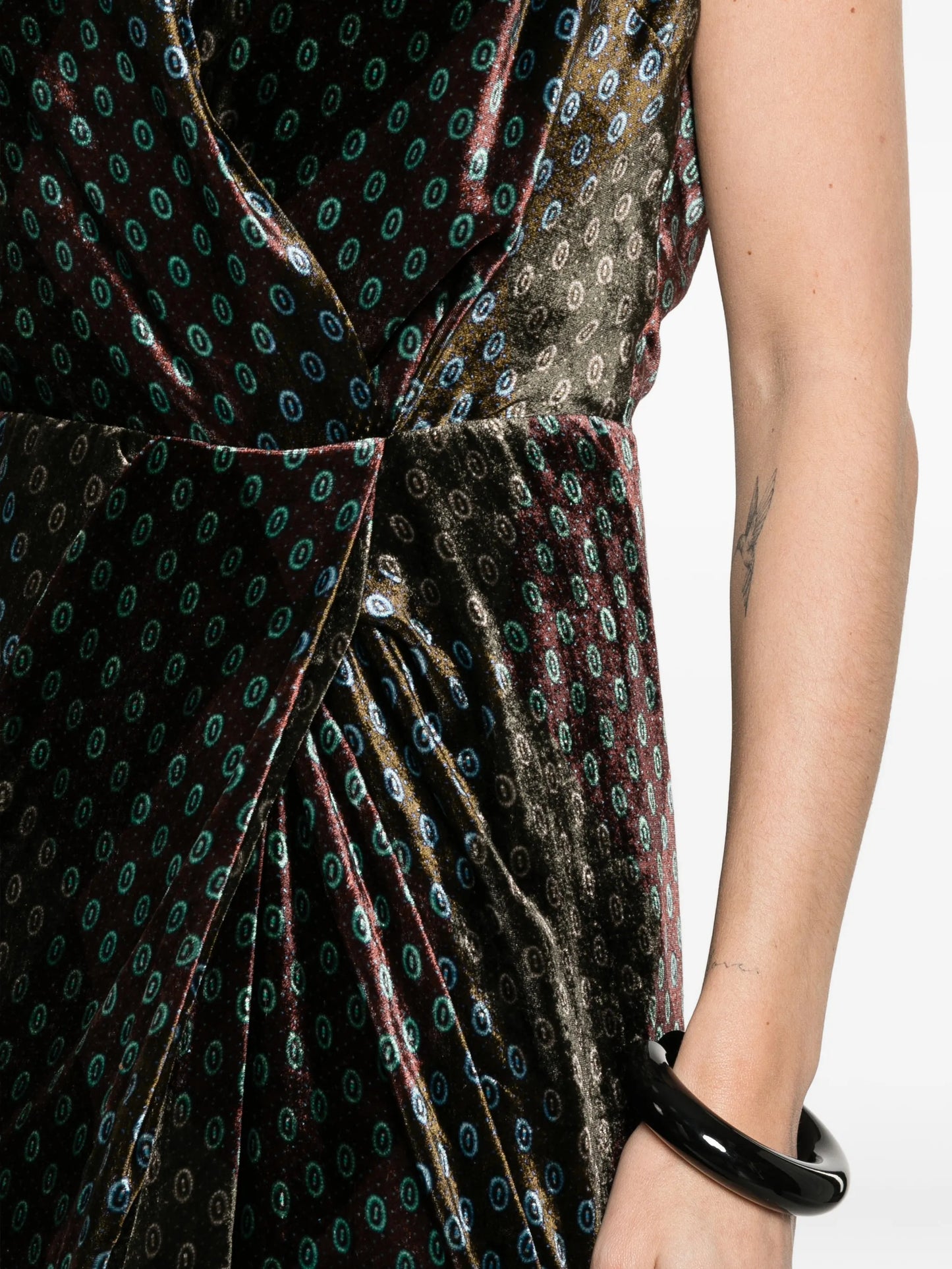 patterned wrap dress