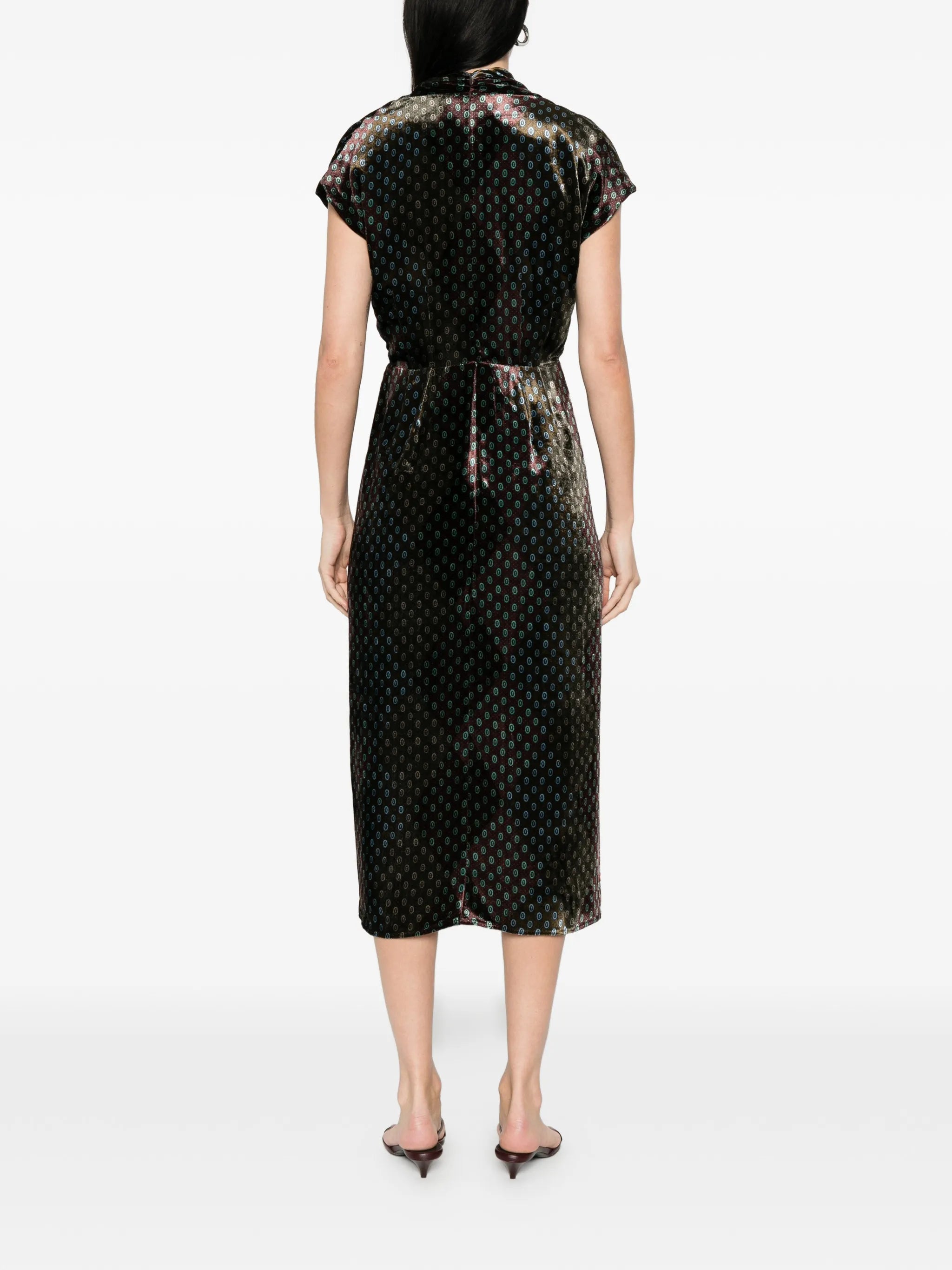 patterned wrap dress